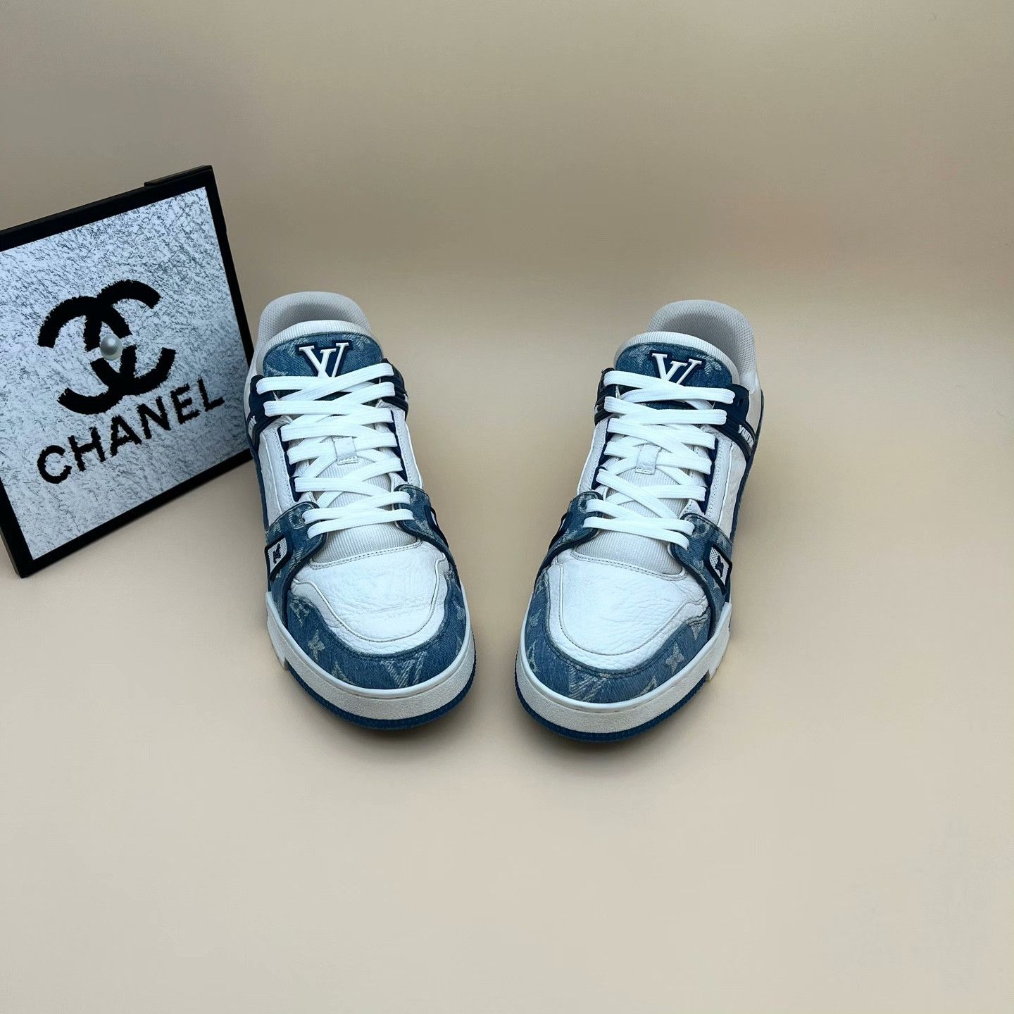 Louis Vuitton Louis Vuitton Training Denim Blue Lowtop Sneakers 10 Men Size US 10 / EU 43 - 2 Thumbnail