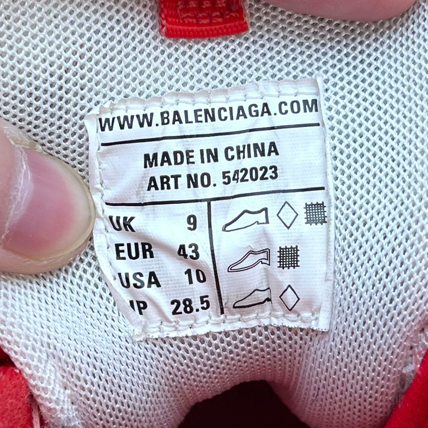 Balenciaga Balenciaga Red Lowtop Sneakers 10 Men Size US 10 / EU 43 - 6 Thumbnail