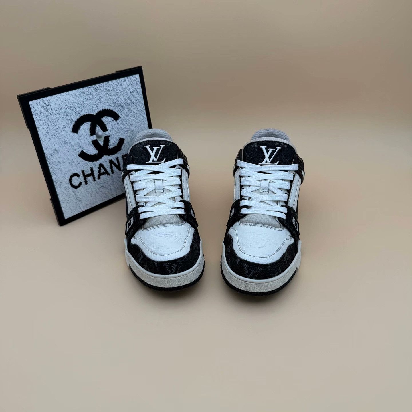 Louis Vuitton Louis Vuitton Training Denim Black Lowtop Sneakers 7 Men Size US 7 / EU 40 - 2 Thumbnail