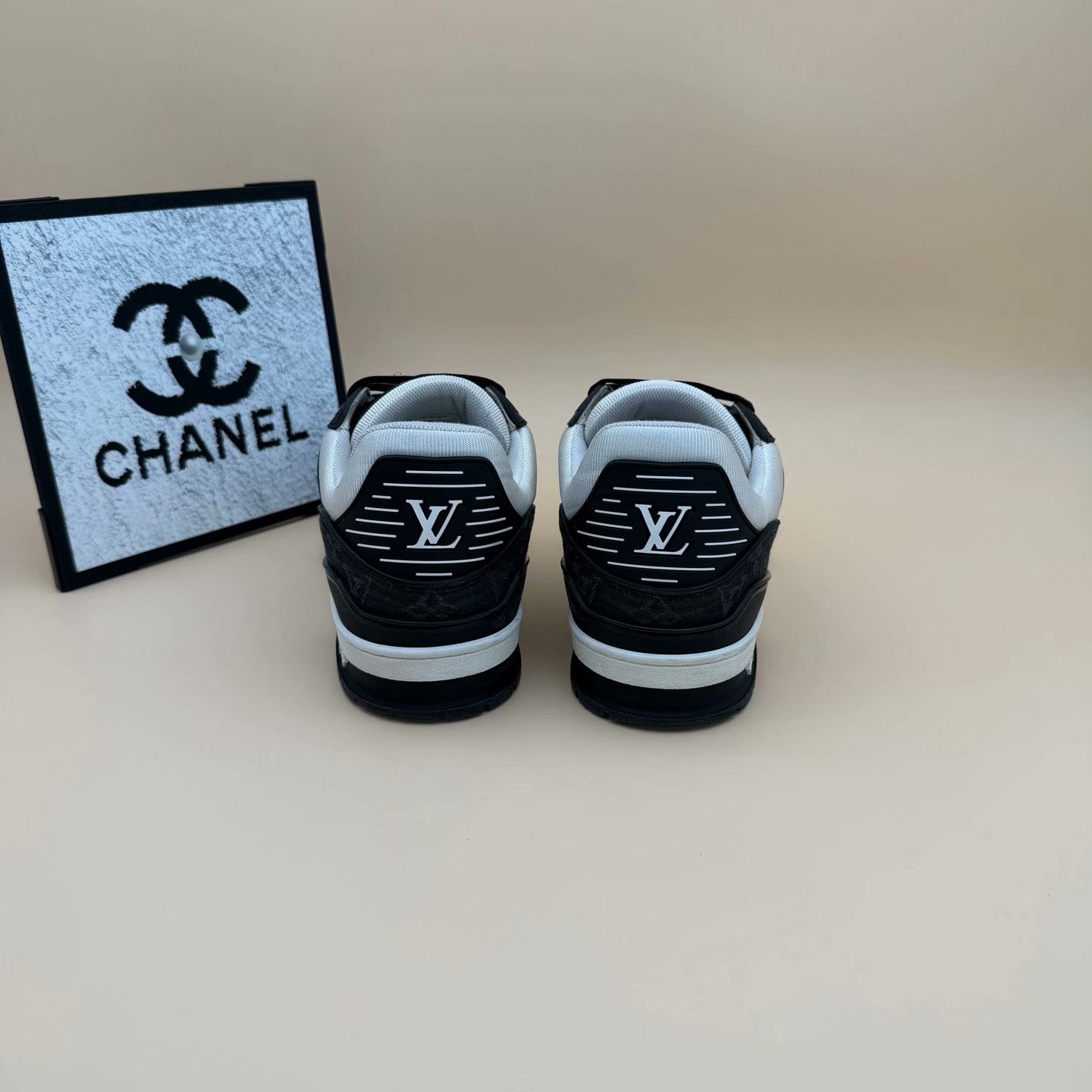 Louis Vuitton Louis Vuitton Training Denim Black Lowtop Sneakers 10 Men Size US 10 / EU 43 - 3 Thumbnail