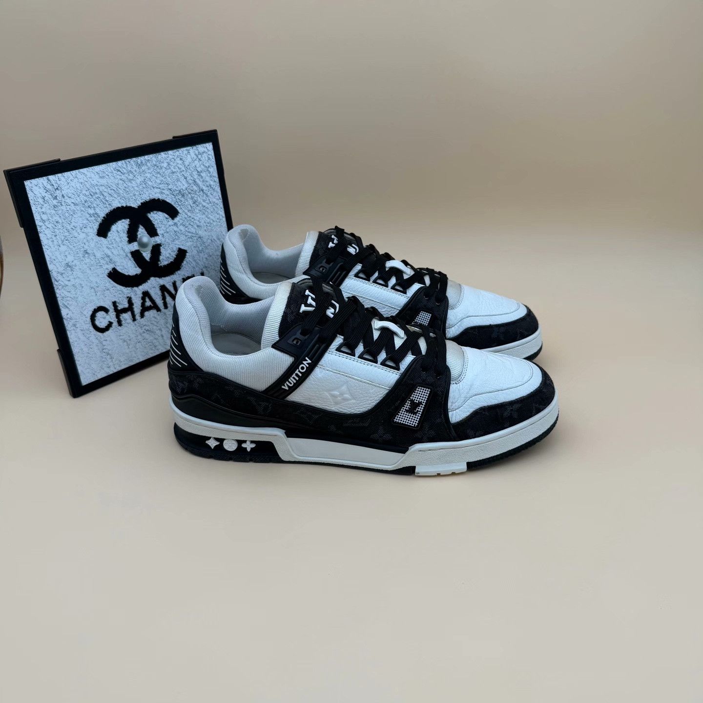 Louis Vuitton Louis Vuitton Training Denim Black Lowtop Sneakers 10 Men Size US 10 / EU 43 - 4 Thumbnail