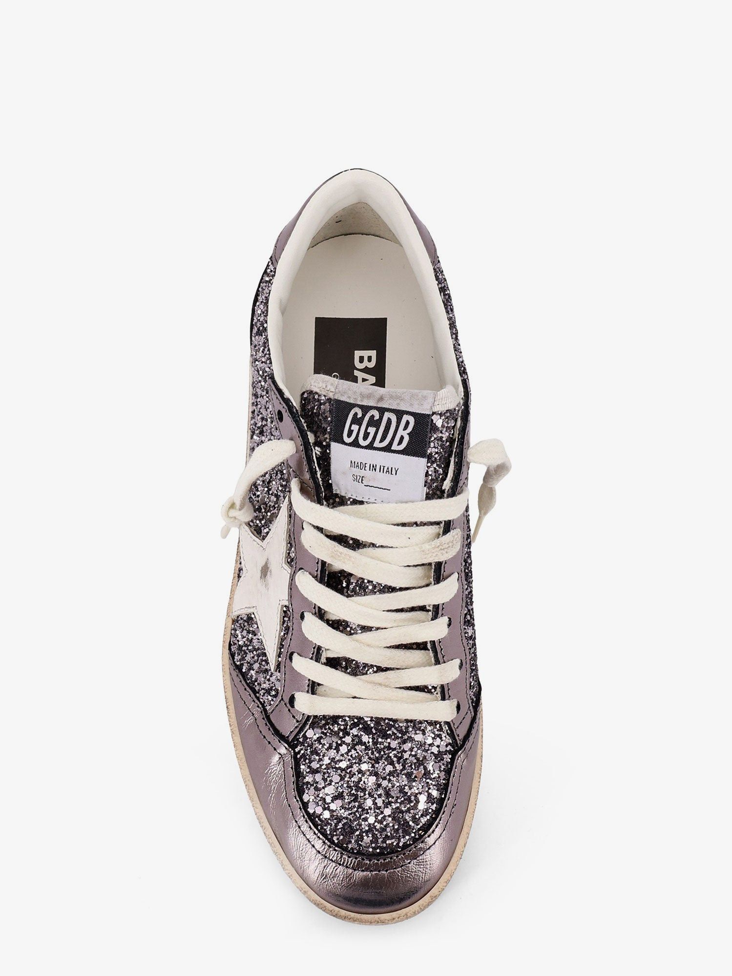 Golden Goose Ball Star Glittered Leather Sneakers Size US 8 / IT 38 - 4 Thumbnail