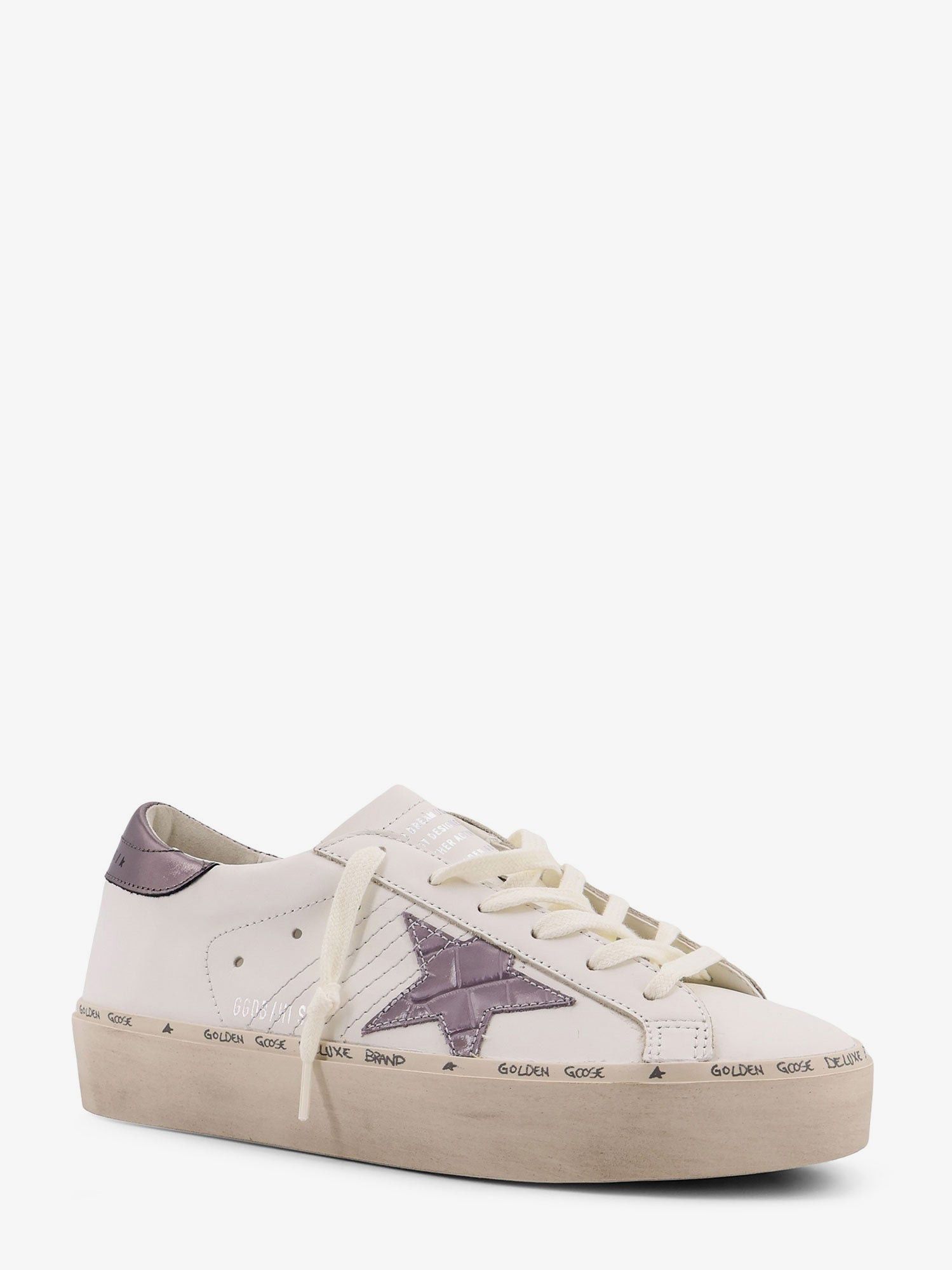 Golden Goose Hi Star Leather Sneakers With Side Logo Size US 11 / IT 41 - 2 Thumbnail