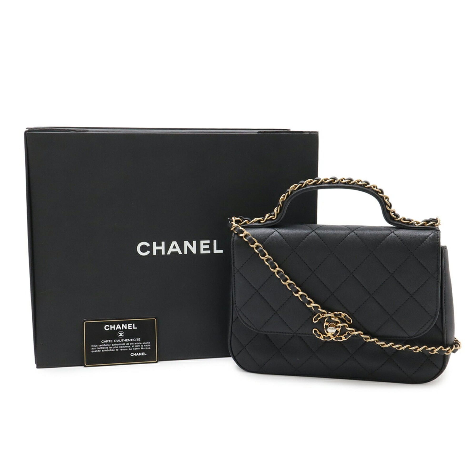 Chanel Chanel CHANEL19 Matelassé Handbag Chain Shoulder Bag Leather Black AS0970 Size ONE SIZE - 10 Thumbnail