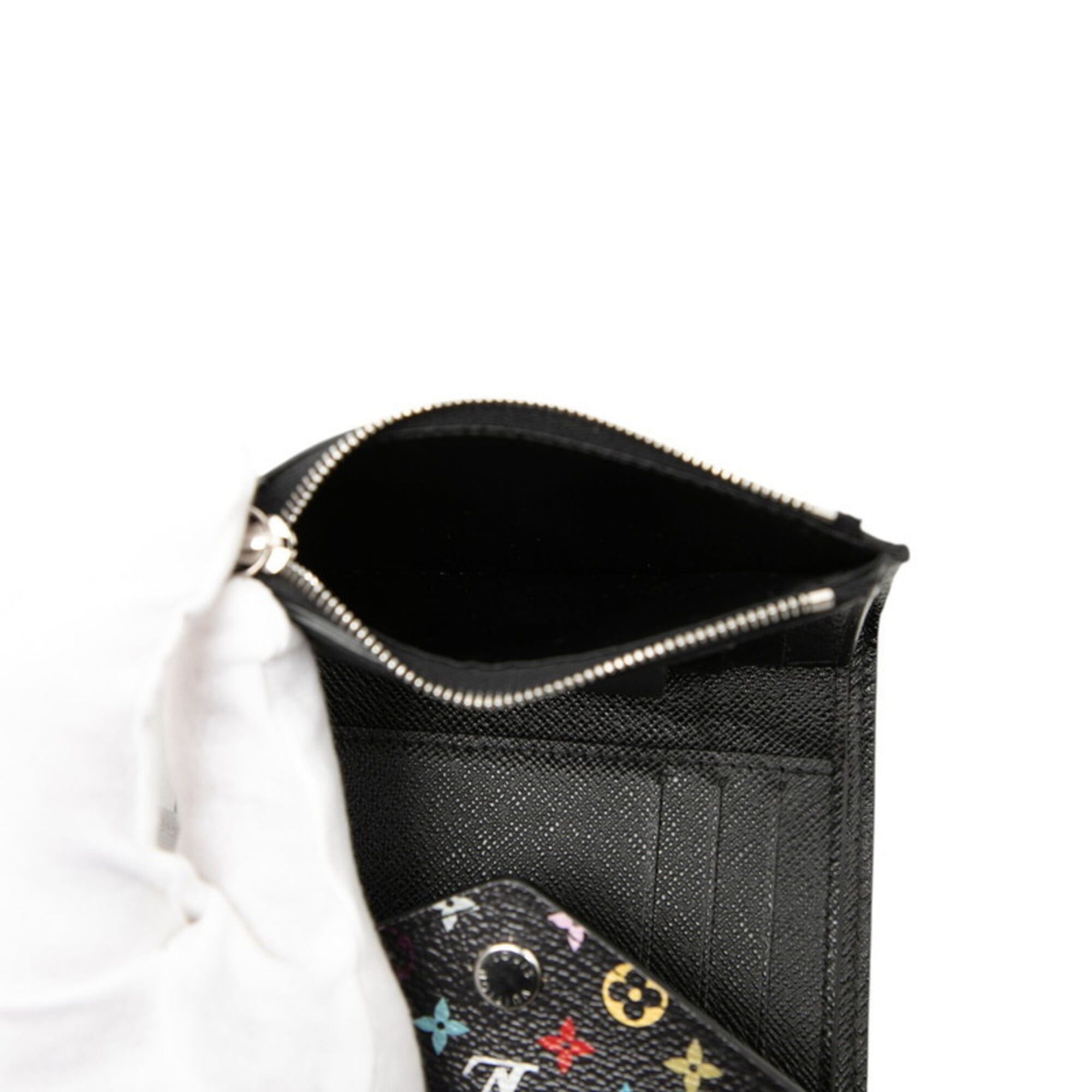 Louis Vuitton Louis Vuitton x Takashi Murakami Portefeuille Victorine Tri-fold Wallet M14163 Black Women's LOUIS VUITTON Size ONE SIZE - 5 Thumbnail