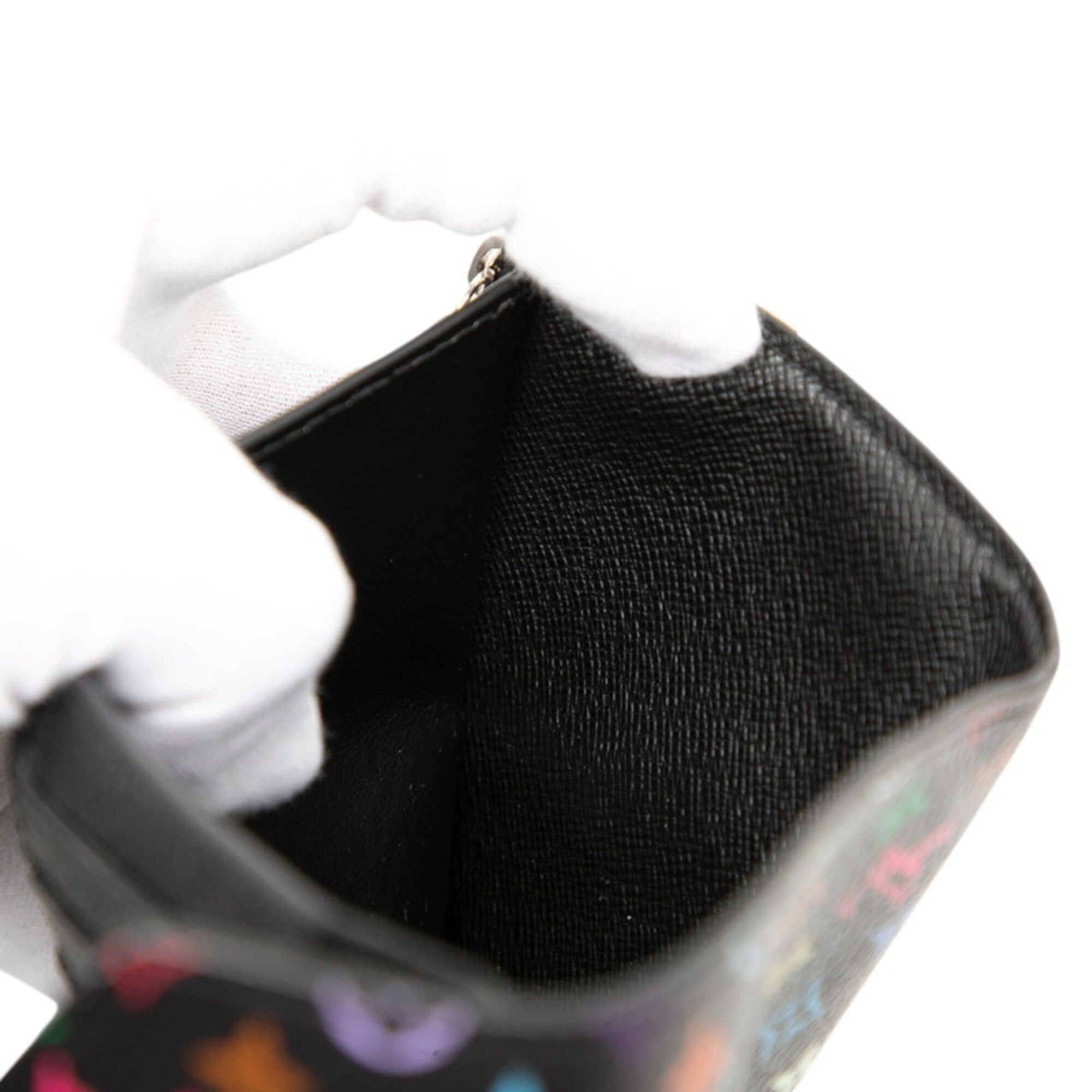 Louis Vuitton Louis Vuitton x Takashi Murakami Portefeuille Victorine Tri-fold Wallet M14163 Black Women's LOUIS VUITTON Size ONE SIZE - 6 Thumbnail