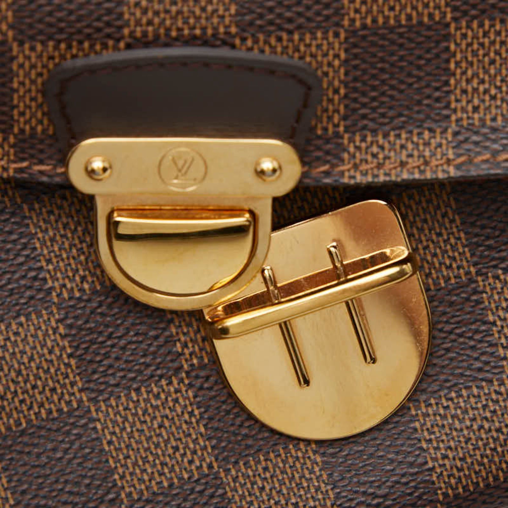 Louis Vuitton Louis Vuitton Damier Ravello PM Shoulder Bag N60007 Brown Leather Women's LOUIS VUITTON Size ONE SIZE - 11 Thumbnail