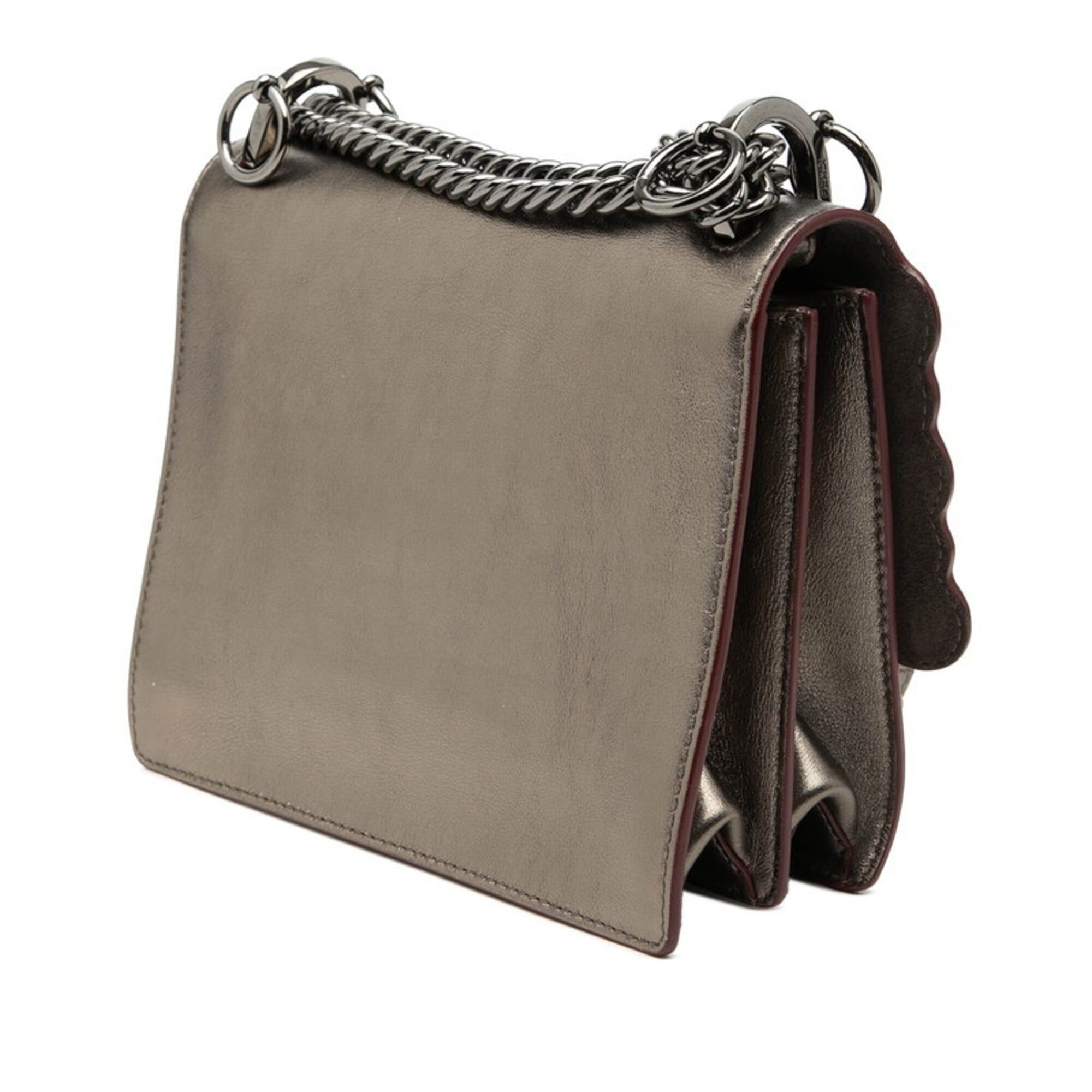 Fendi Fendi Kanai Chain Shoulder Bag, Silver Leather, Women's FENDI Size ONE SIZE - 2 Thumbnail