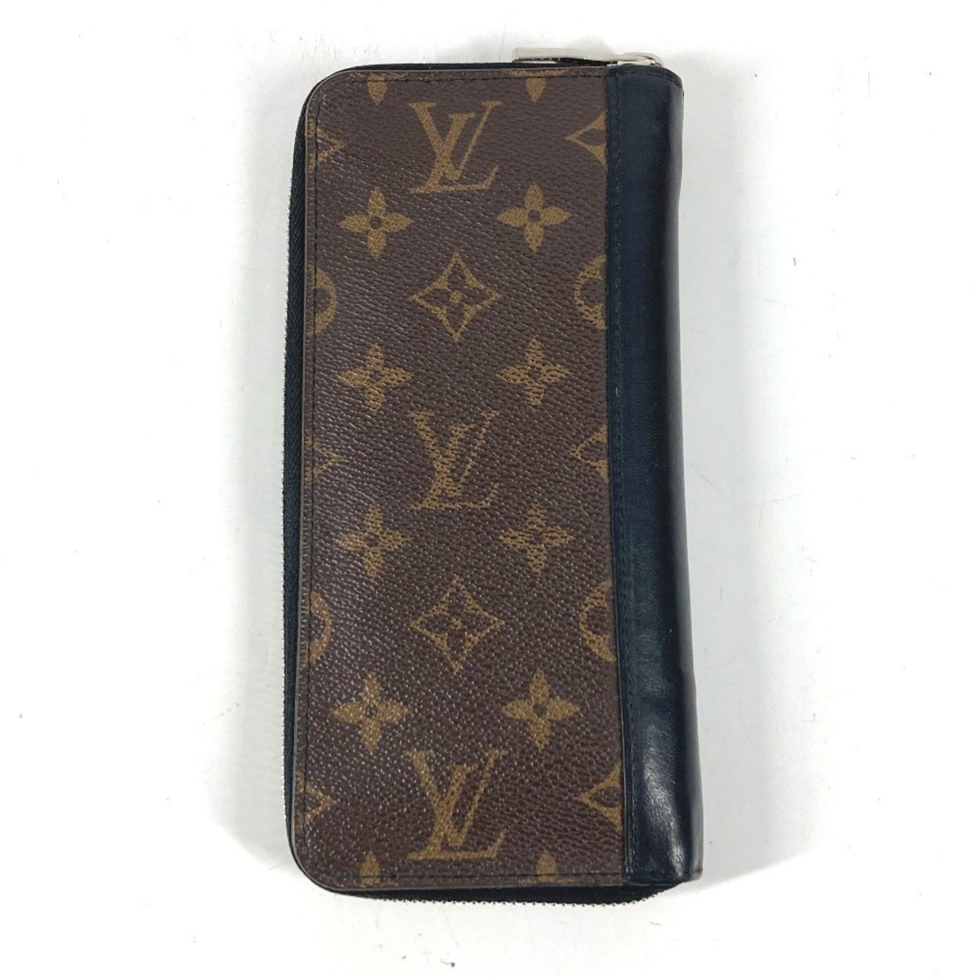 Louis Vuitton LOUIS VUITTON M60109 Monogram Macassar Zippy Wallet Vertical Long Wallet, Round Zipper, Canvas, Men's/Women's, Brown Size ONE SIZE - 2 Thumbnail
