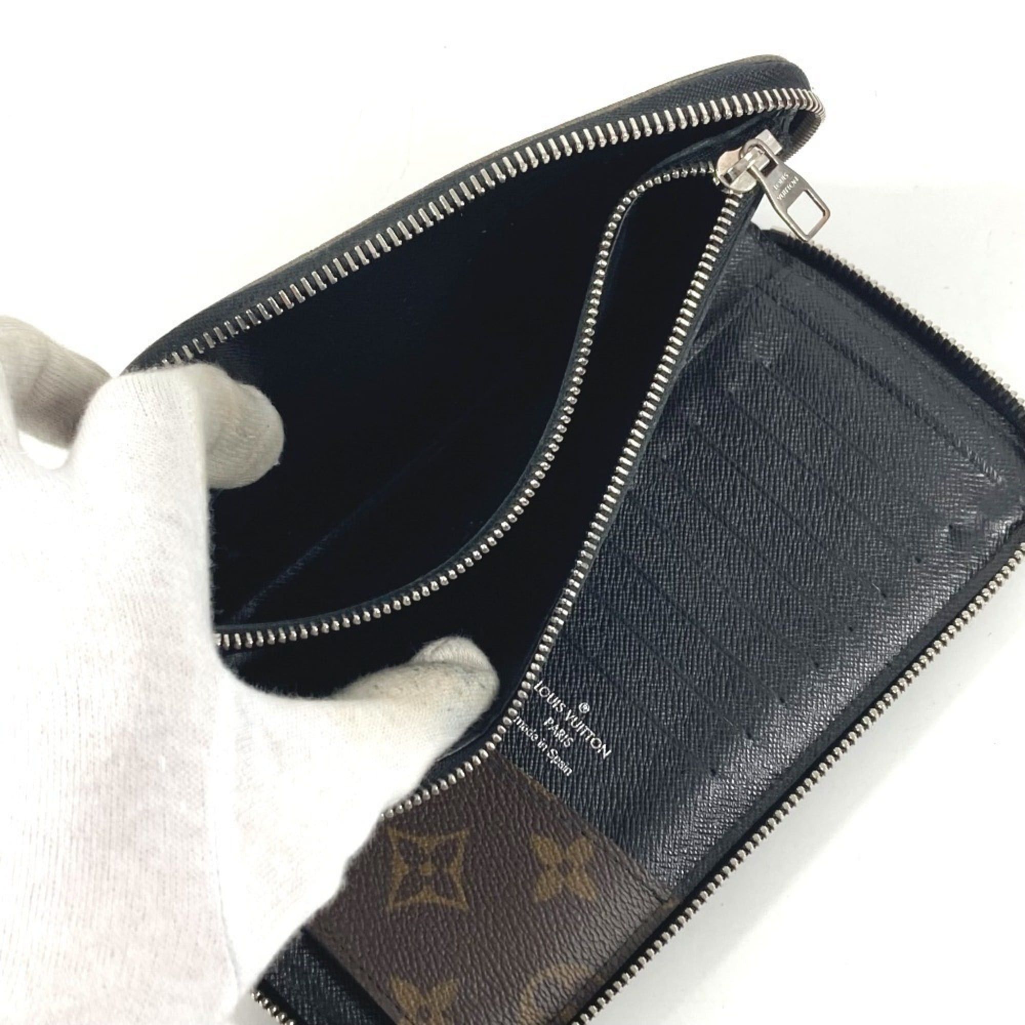 Louis Vuitton LOUIS VUITTON M60109 Monogram Macassar Zippy Wallet Vertical Long Wallet, Round Zipper, Canvas, Men's/Women's, Brown Size ONE SIZE - 9 Thumbnail