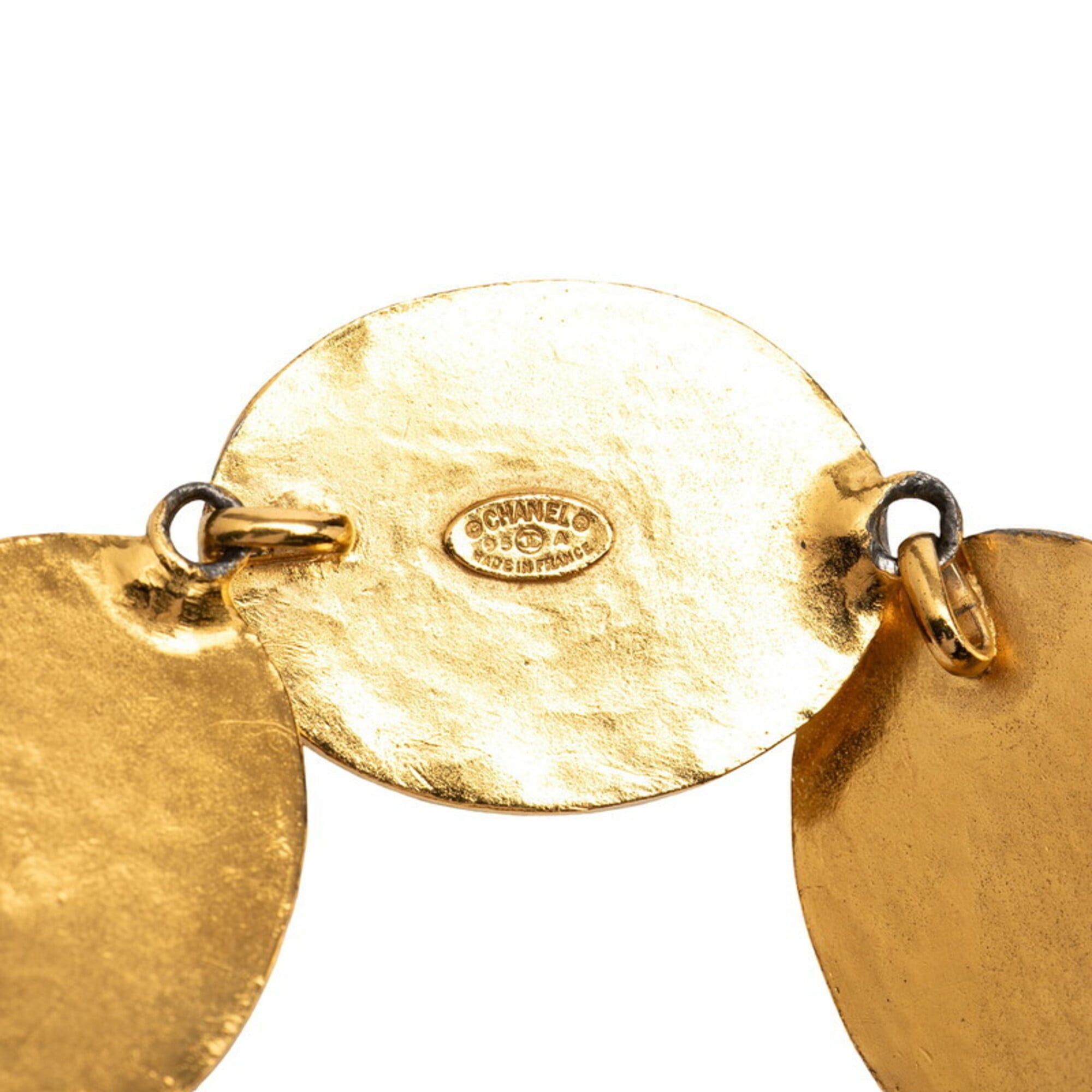 Chanel Chanel Coco Mark Bangle, Gold and White Plated, Women's CHANEL Size ONE SIZE - 6 Thumbnail