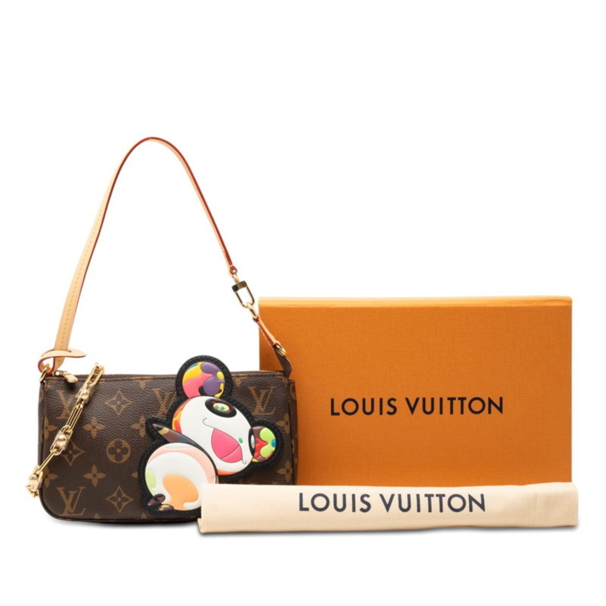 Louis Vuitton Louis Vuitton LV x TM Monogram Pochette Accessoires Takashi Murakami Handbag M13440 Brown Leather Women's LOUIS VUITTON Size ONE SIZE - 8 Thumbnail