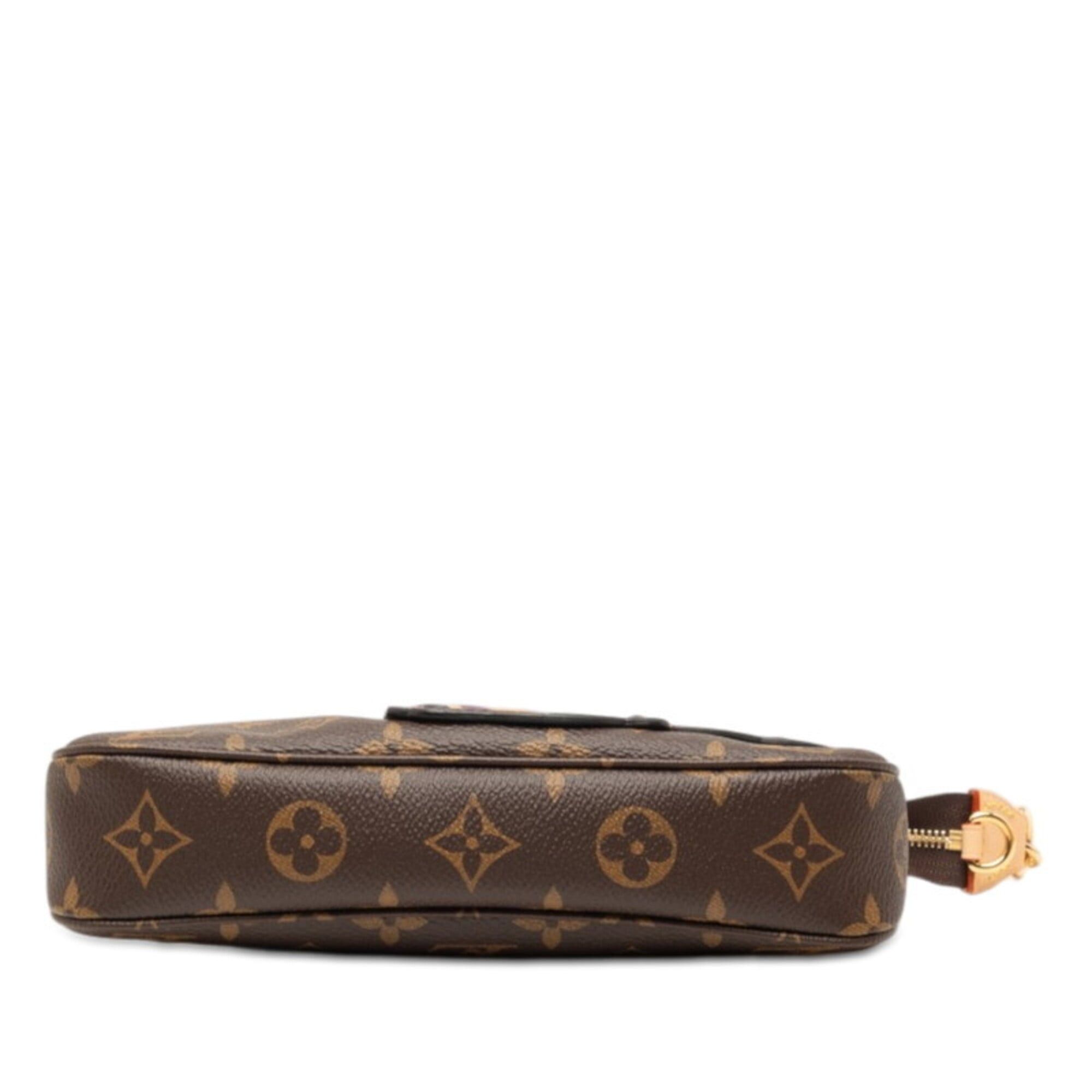 Louis Vuitton Louis Vuitton LV x TM Monogram Pochette Accessoires Takashi Murakami Handbag M13440 Brown Leather Women's LOUIS VUITTON Size ONE SIZE - 3 Thumbnail