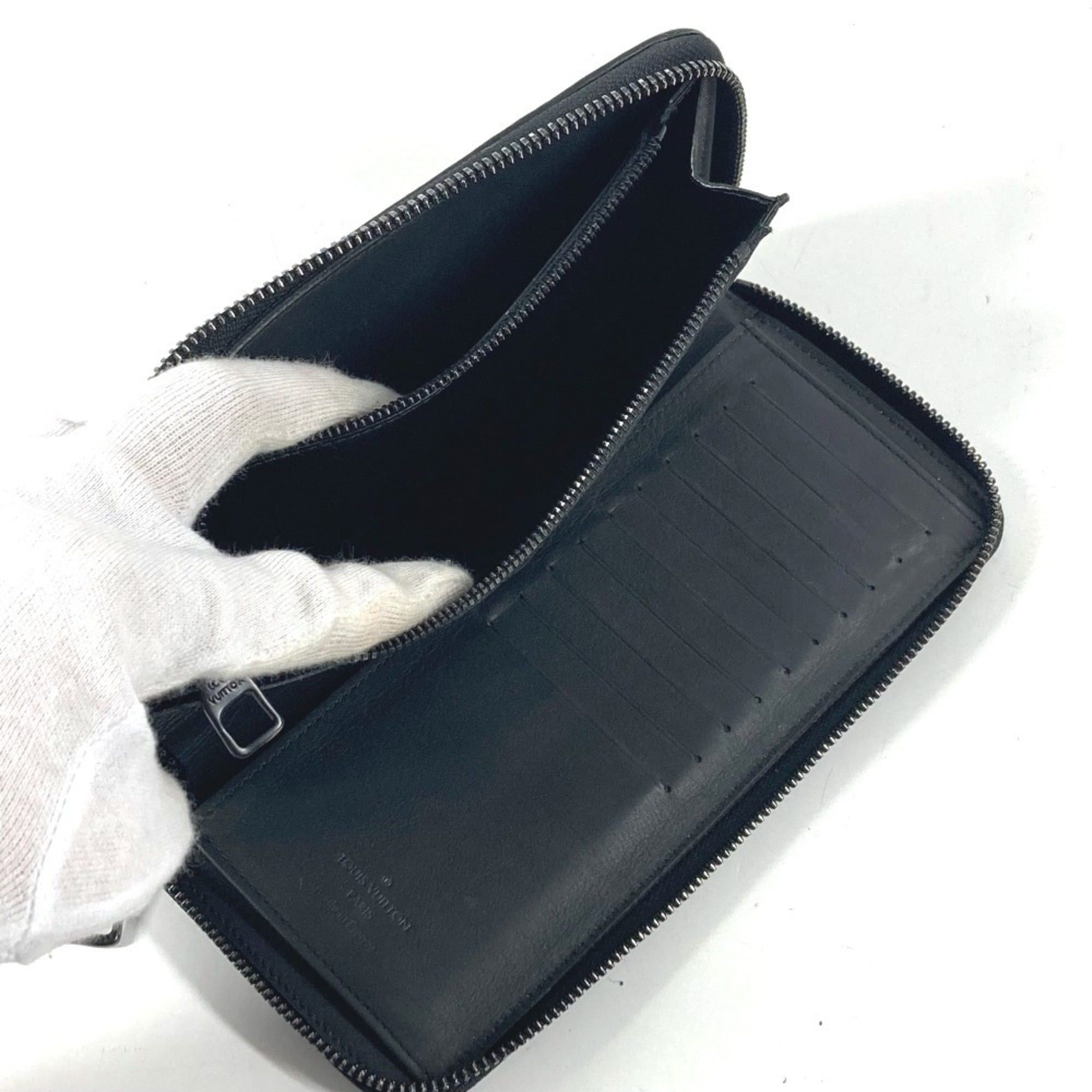Louis Vuitton LOUIS VUITTON M69047 Monogram Embossed Zippy Wallet Vertical Long Wallet, Round Zipper, Taurillon Clemence Leather, Men's and Women's, Black Size ONE SIZE - 7 Thumbnail