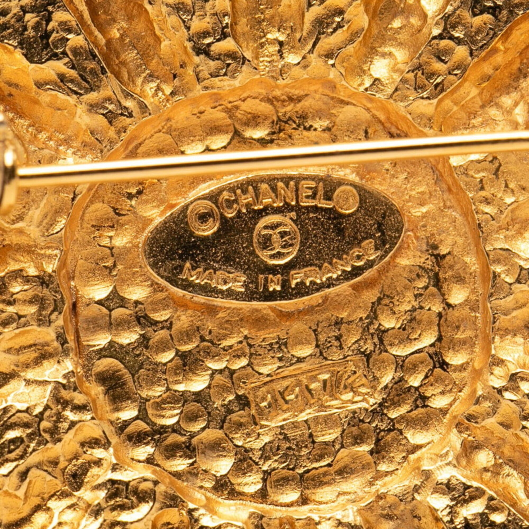 Chanel Chanel Emblem Coco Mark Brooch, Gold Plated, Women's CHANEL Size ONE SIZE - 3 Thumbnail