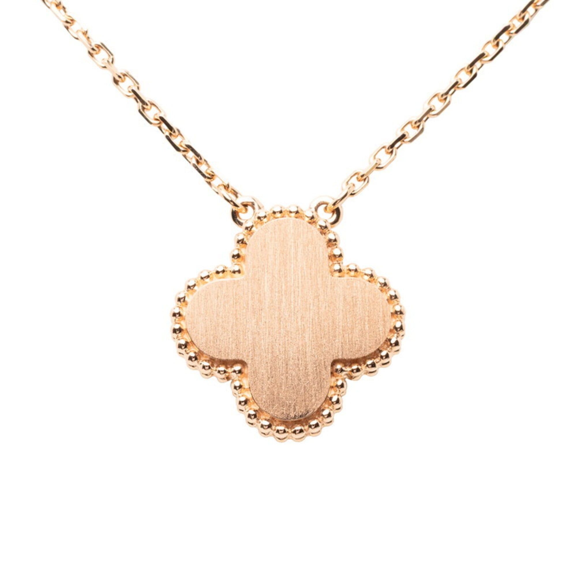 Van Cleef & Arpels Van Cleef & Arpels Vintage Alhambra 1P Diamond 2017 Christmas Limited Edition Pendant Necklace VCARPOMV00 18KPG Pink Gold Bullseye Women's Size ONE SIZE - 2 Thumbnail