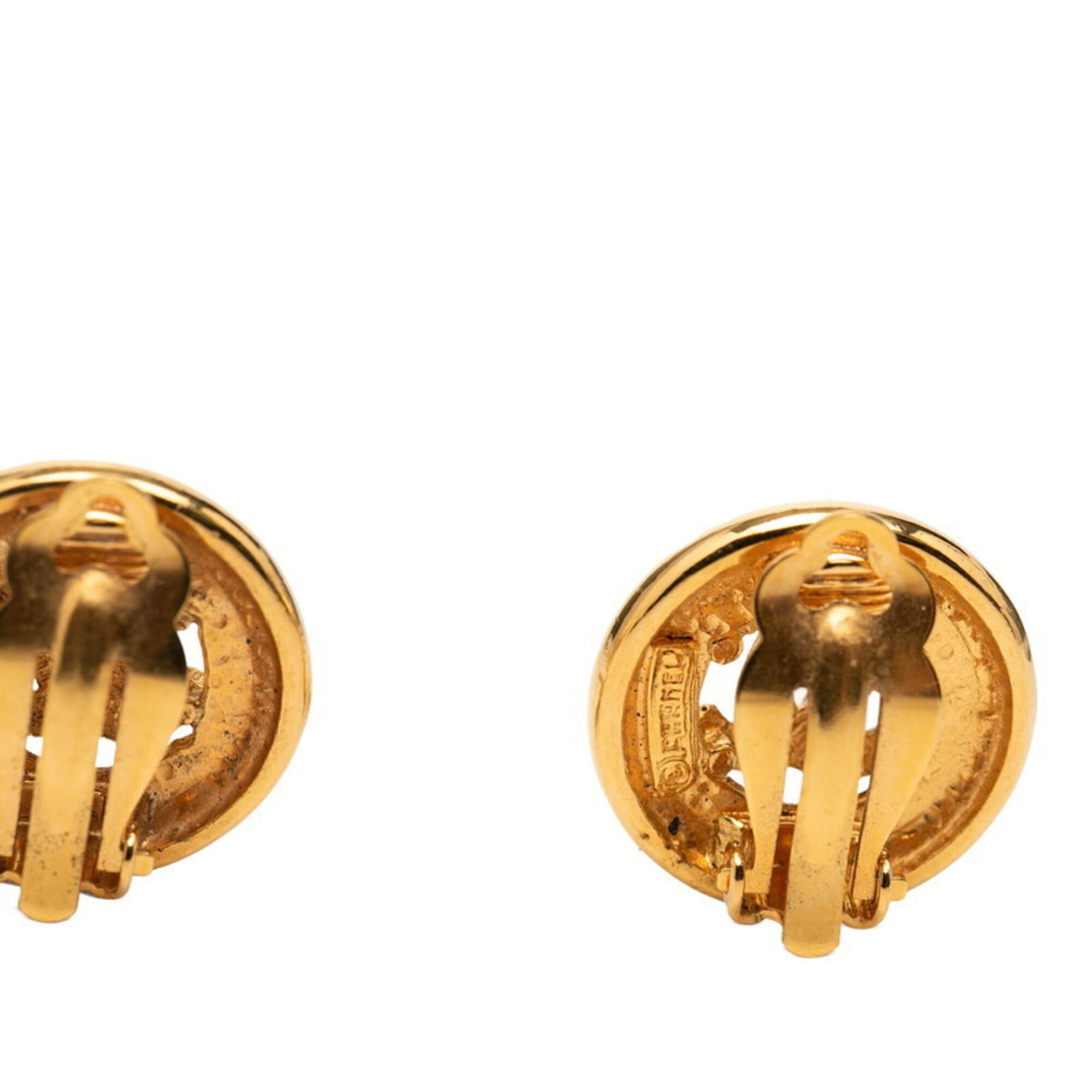 Chanel Chanel Vintage Coco Mark Earrings, Gold Plated, Women's CHANEL Size ONE SIZE - 3 Thumbnail