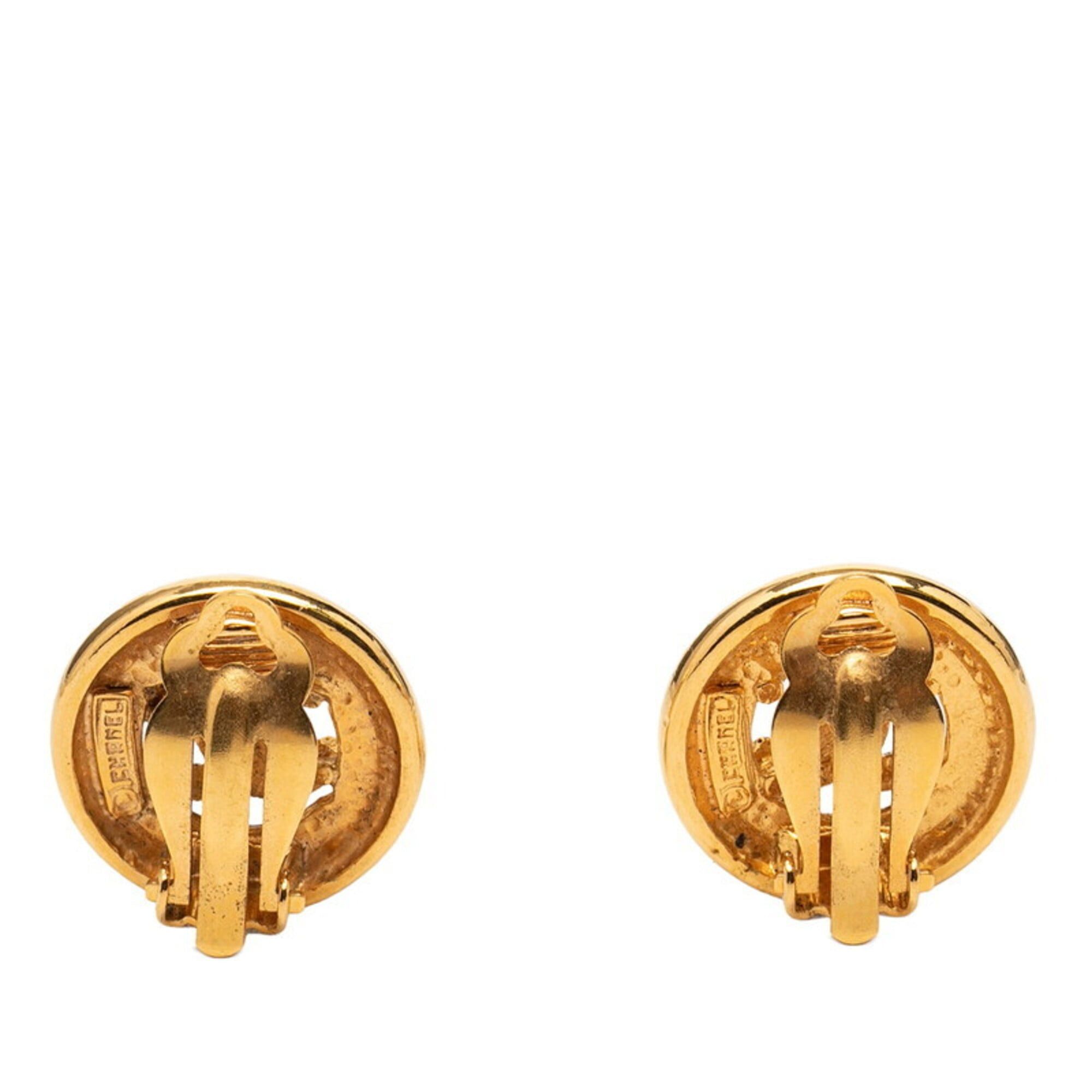 Chanel Chanel Vintage Coco Mark Earrings, Gold Plated, Women's CHANEL Size ONE SIZE - 2 Thumbnail