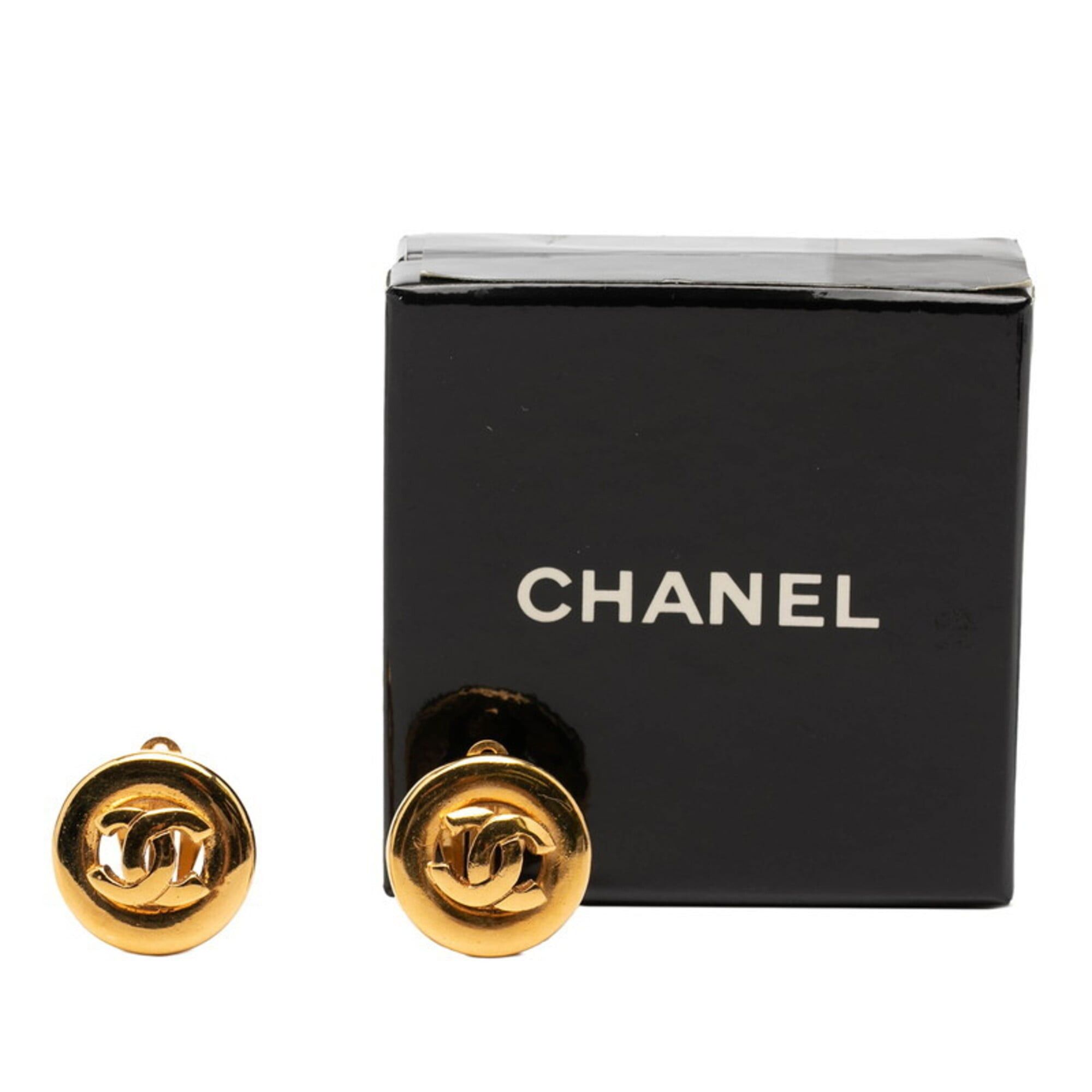 Chanel Chanel Vintage Coco Mark Earrings, Gold Plated, Women's CHANEL Size ONE SIZE - 4 Thumbnail