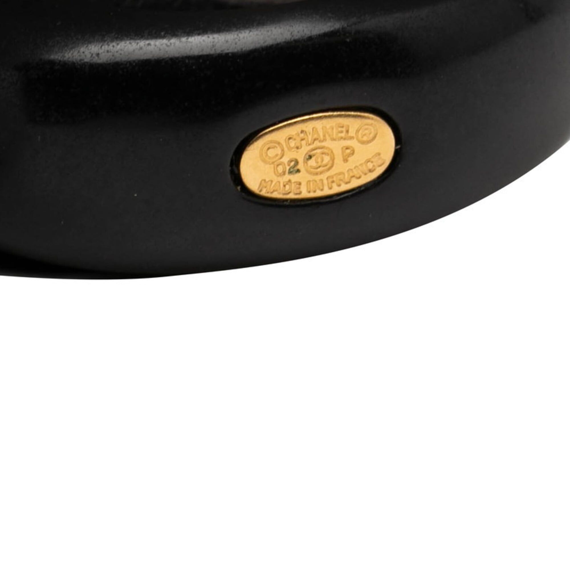 Chanel Chanel Coco Mark Flower Motif Ring, Black Plastic, Women's CHANEL Size ONE SIZE - 4 Thumbnail