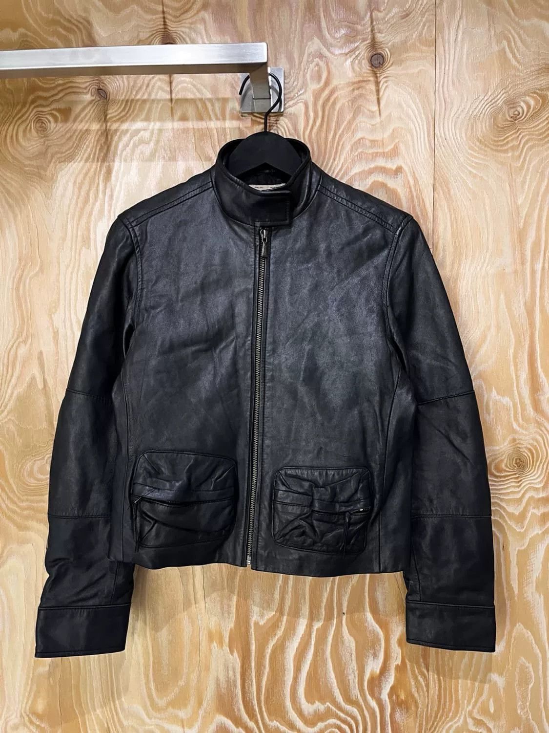 Armani Armani Vintage Black Leather Jacket Size US M / EU 48-50 / 2 - 2 Thumbnail