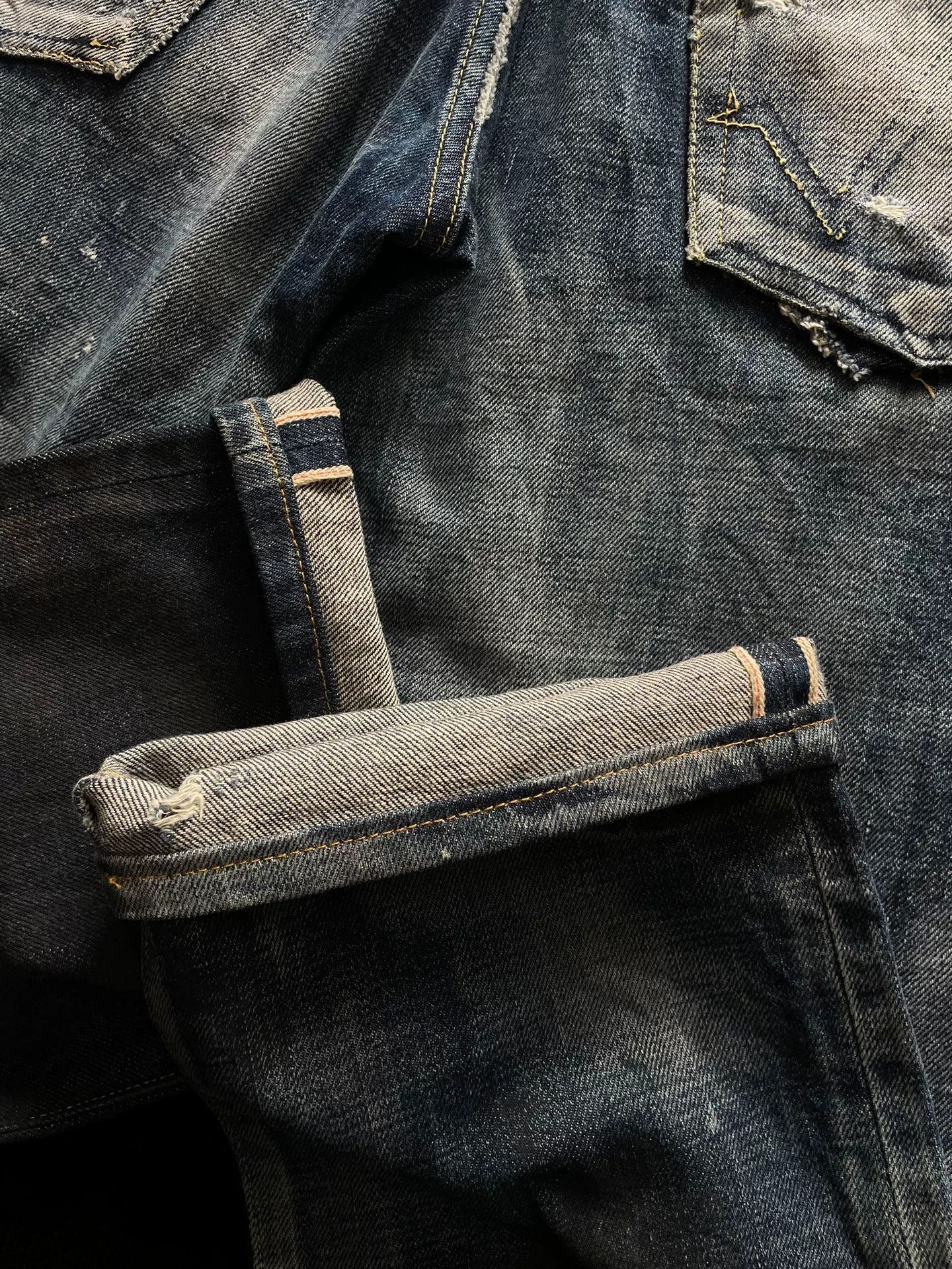 Japanese Brand PLEIN Blue Distressed Denim Jeans Size US 32 / EU 48 - 7 Thumbnail