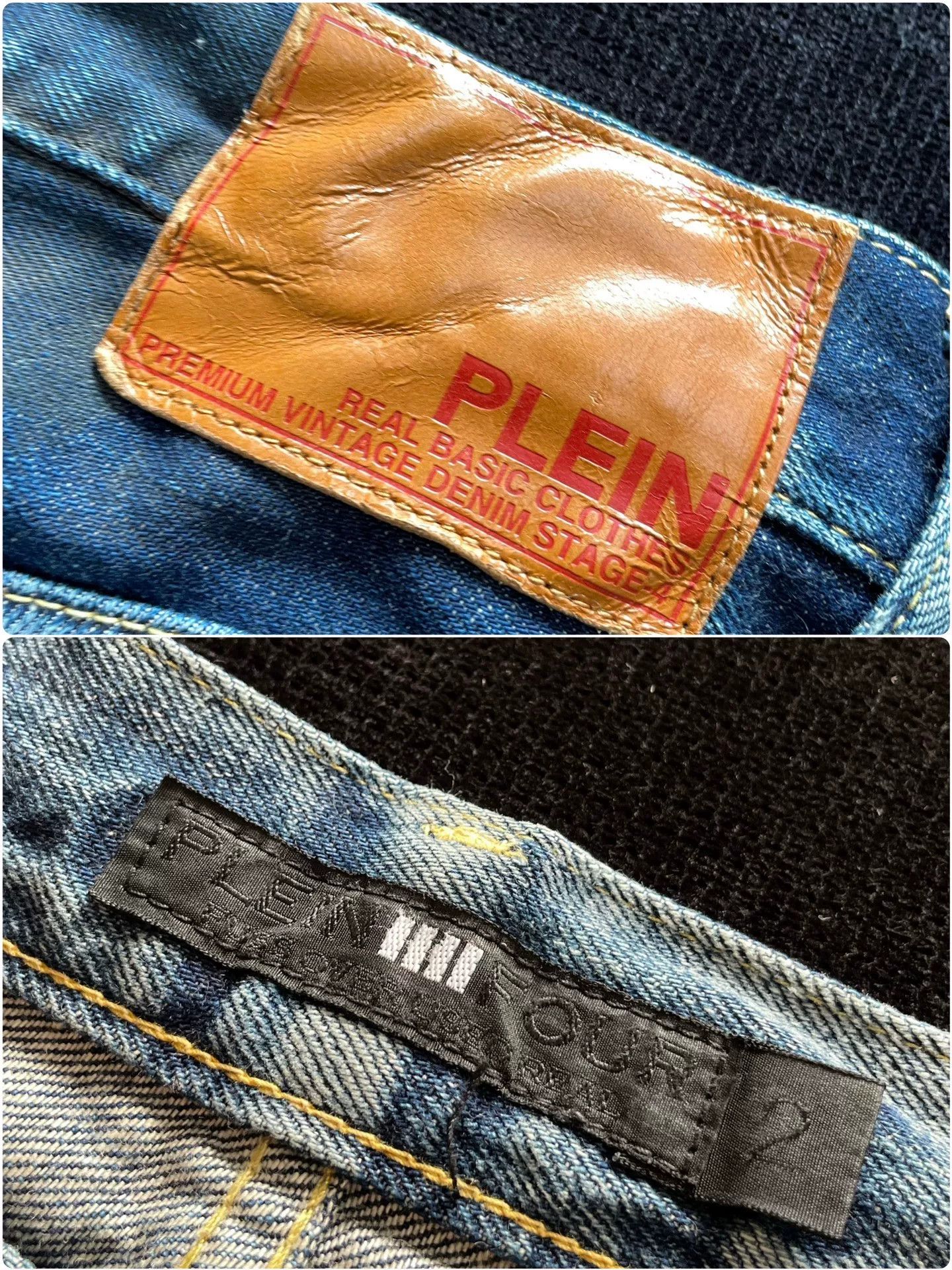 Japanese Brand PLEIN Blue Distressed Denim Jeans Size US 32 / EU 48 - 9 Thumbnail