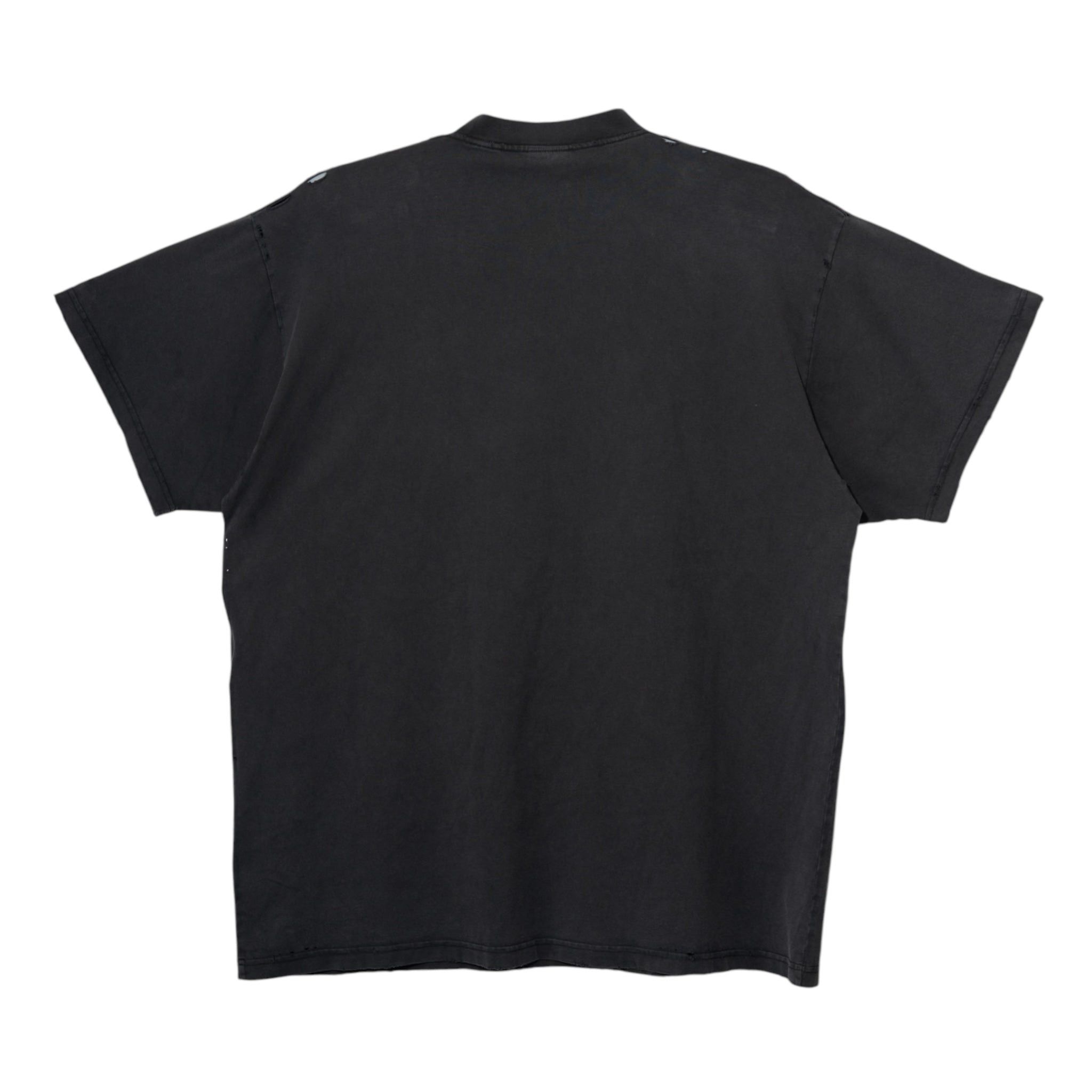 Balenciaga 3B Liquefied Logo Short Sleeve Tee Shirt Black Black Size US XS / EU 42 / 0 - 2 Thumbnail