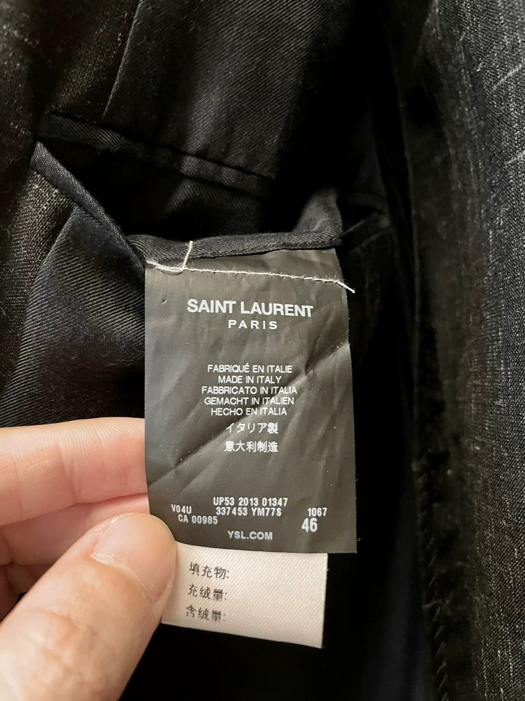 Saint Laurent Paris Black Textured Double-Breasted Blazer Size US M / EU 48-50 / 2 - 7 Thumbnail