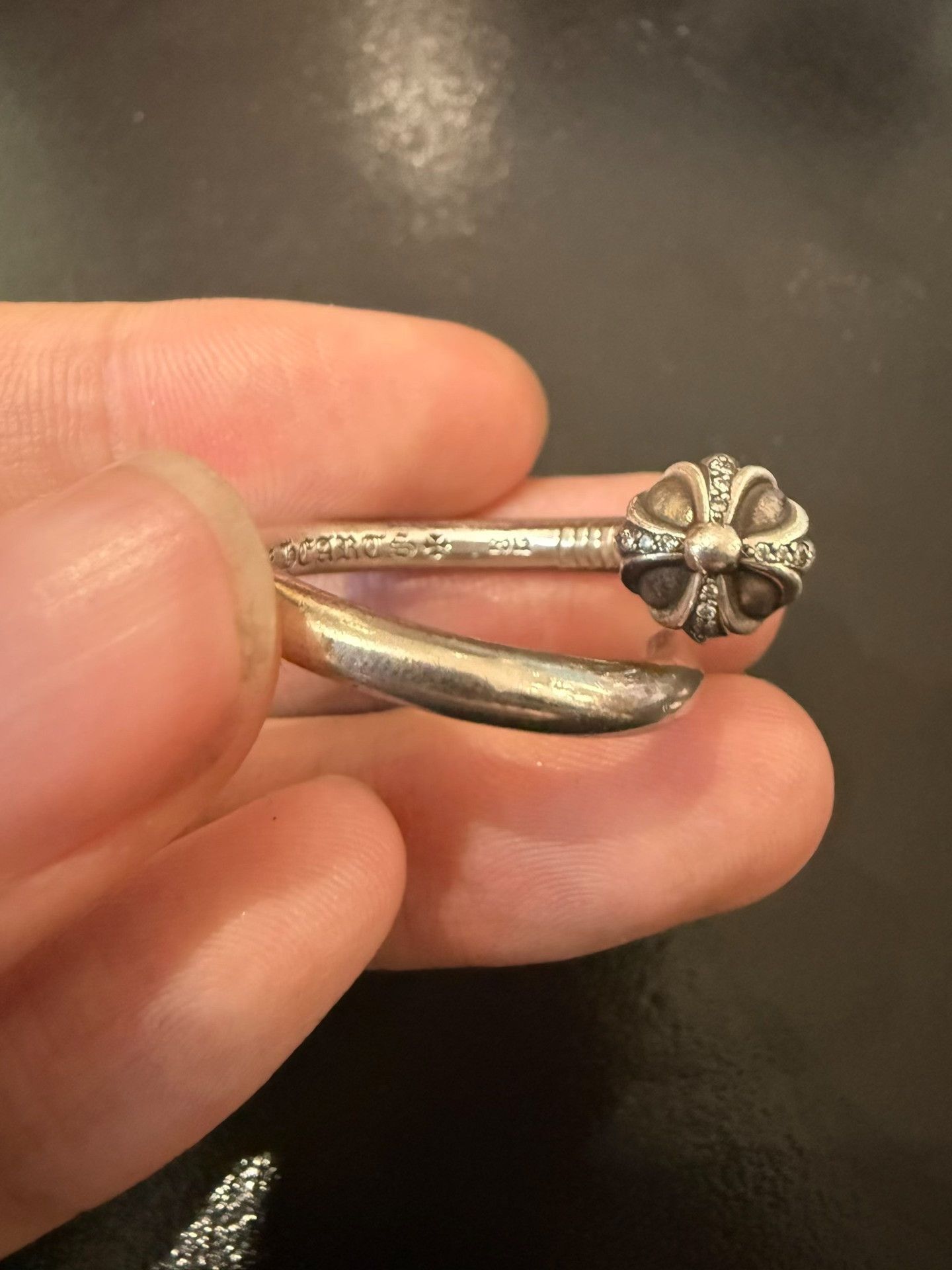 Chrome Hearts Chrome Hearts Silver Diamond Nail Ring Size ONE SIZE - 2 Thumbnail