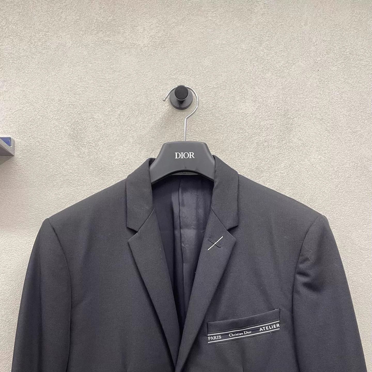 Dior Black Tailored Blazer with Contrast Trim Details Size US M / EU 48-50 / 2 - 4 Thumbnail