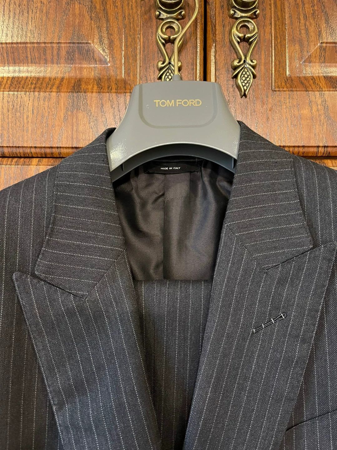 Tom Ford Gray Pinstripe Tailored Suit Jacket Size US M / EU 48-50 / 2 - 5 Thumbnail