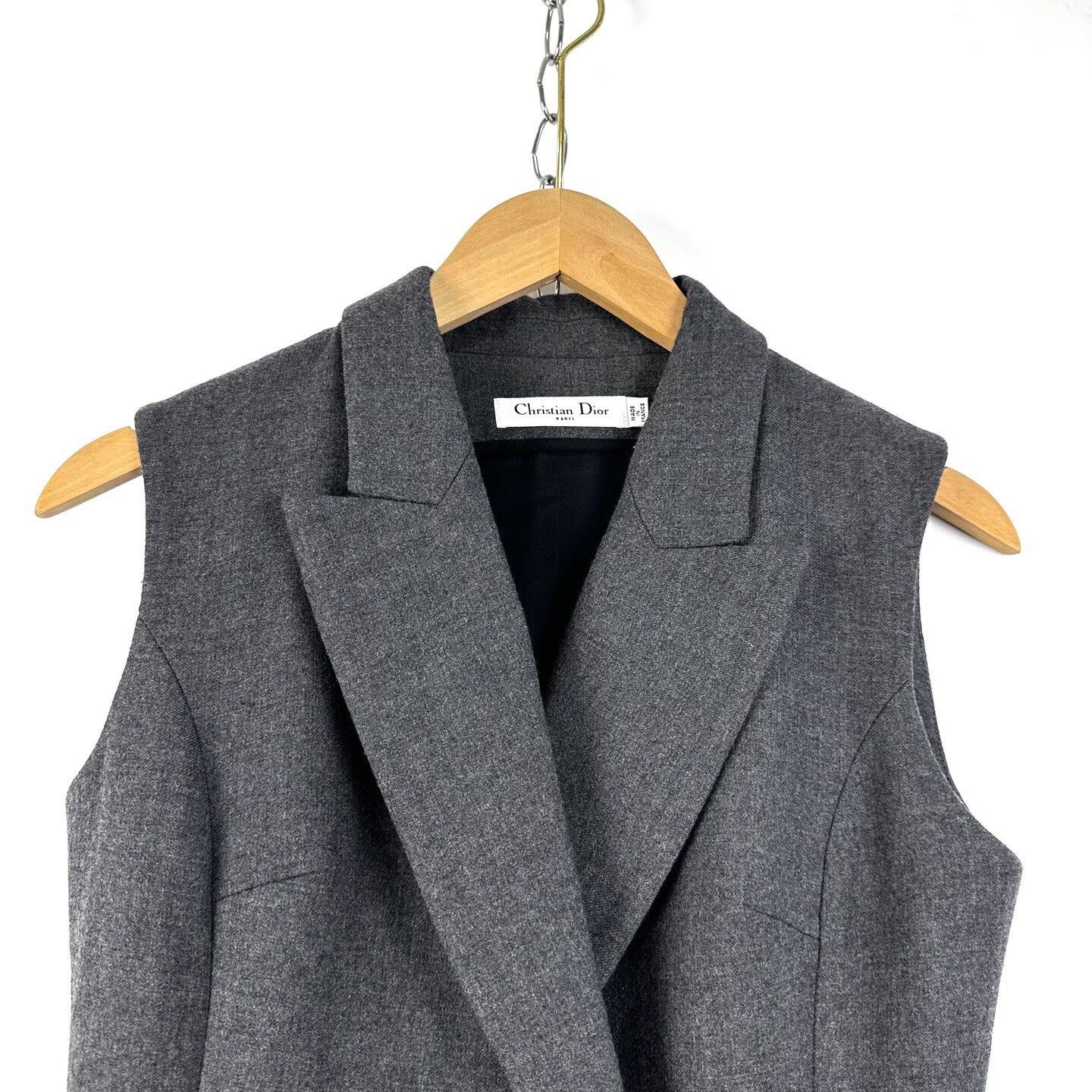 Dior Dior Gray Irregular Sleeveless Gemstone Coat Size M / US 6-8 / IT 42-44 - 2 Thumbnail