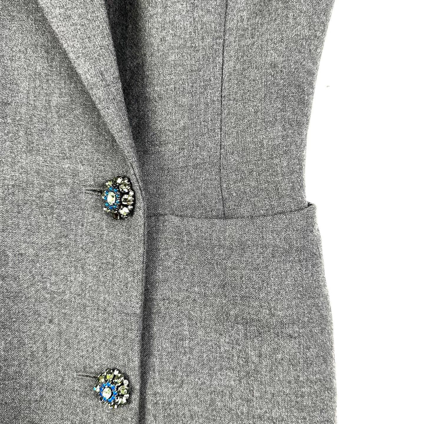 Dior Dior Gray Irregular Sleeveless Gemstone Coat Size M / US 6-8 / IT 42-44 - 4 Thumbnail