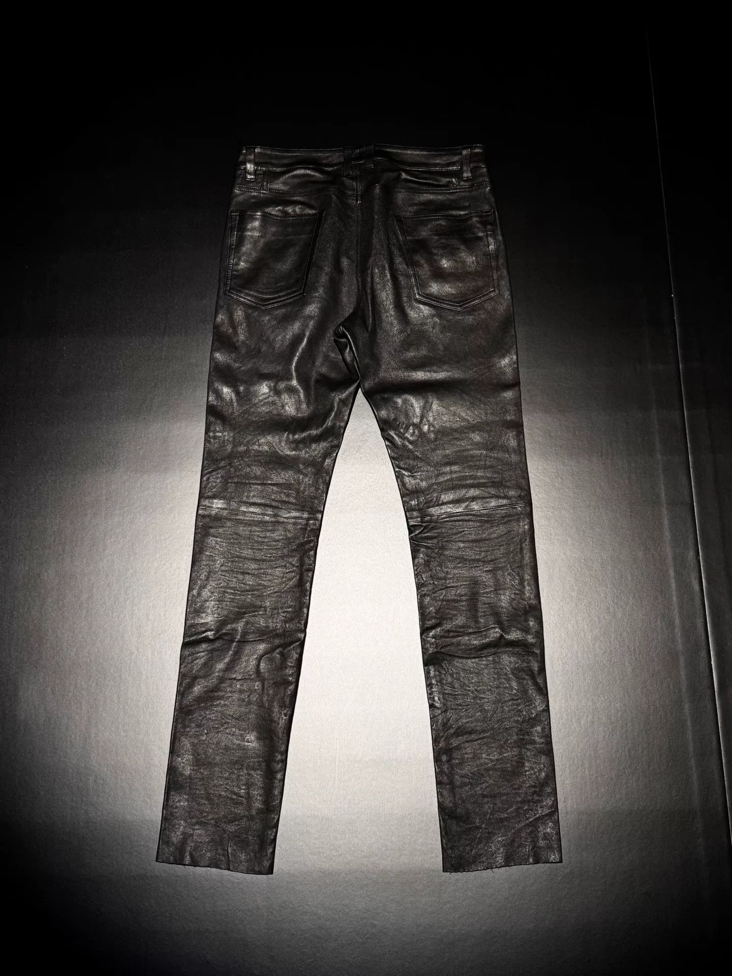 Other Anthony Delon Lamb Leather Biker Pants Size US 29 - 5 Thumbnail