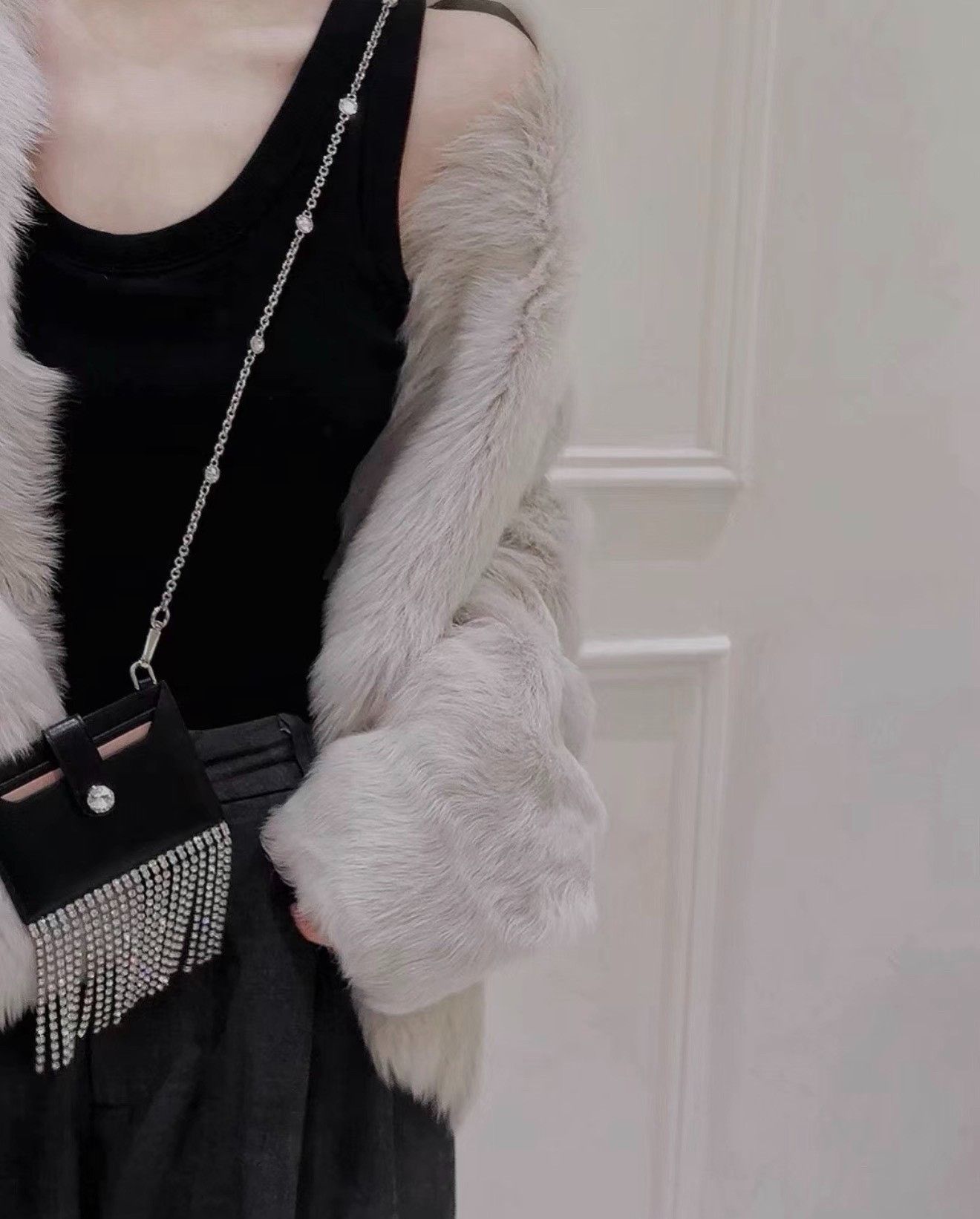 Miu Miu Miumiu Crystal Tassel Chain Crossbody Card Case Size ONE SIZE - 5 Thumbnail