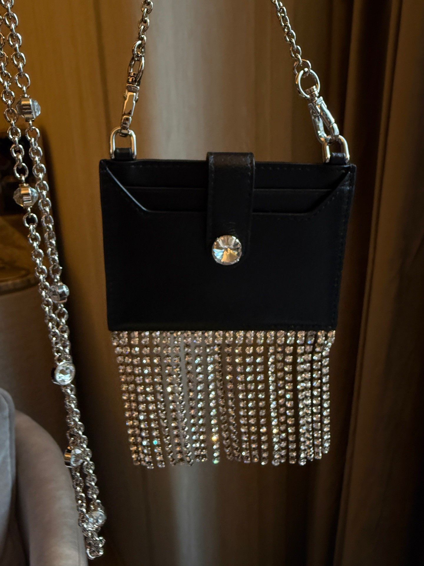 Miu Miu Miumiu Crystal Tassel Chain Crossbody Card Case Size ONE SIZE - 4 Thumbnail