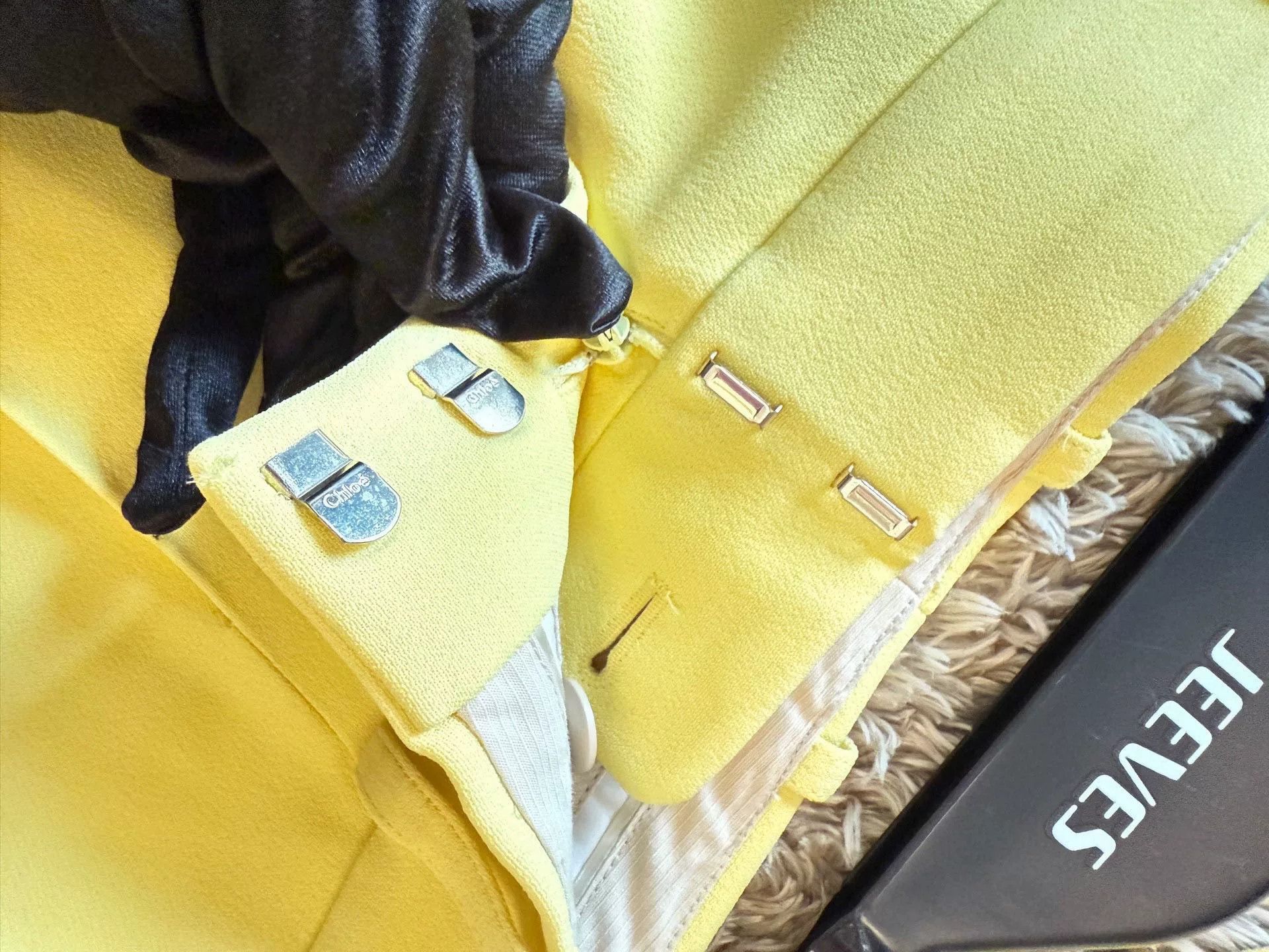 Chloe Chloe Yellow Silk Two-Piece Set Size M / US 6-8 / IT 42-44 - 3 Thumbnail