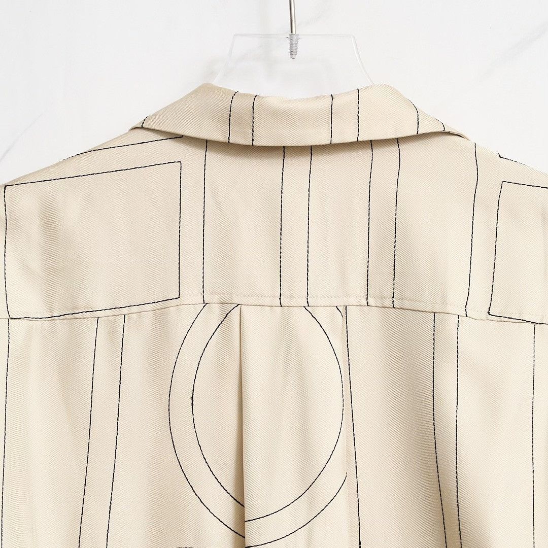 Toteme Toteme Women's Geometric Silk Blouse Size M / US 6-8 / IT 42-44 - 6 Thumbnail