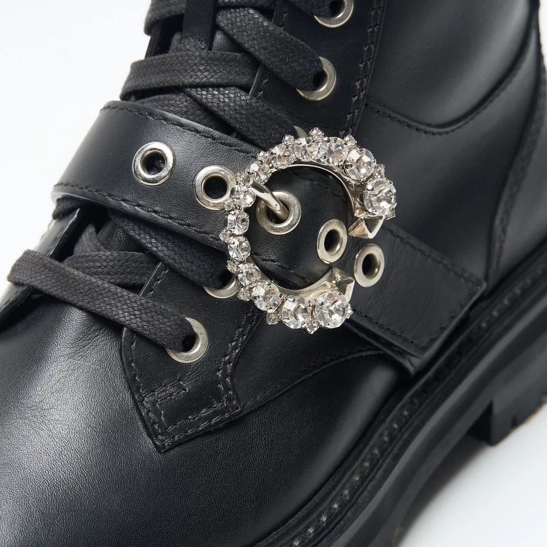 Jimmy Choo Jimmy Choo Women's Diamond Buckle Martin Boots Size US 6 / IT 36 - 4 Thumbnail
