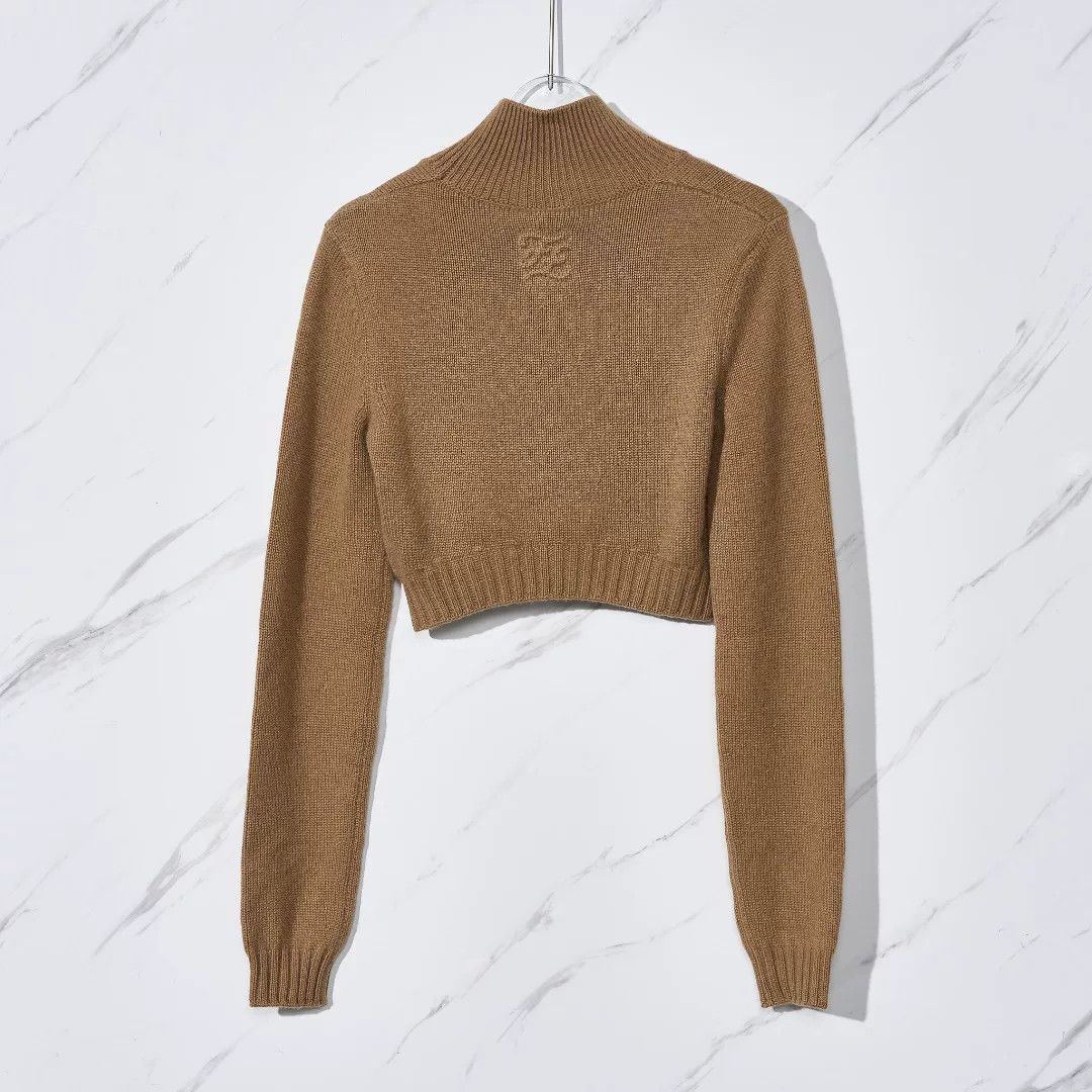 Fendi Fendi Women's High Neck Cashmere Sweater Size M / US 6-8 / IT 42-44 - 5 Thumbnail