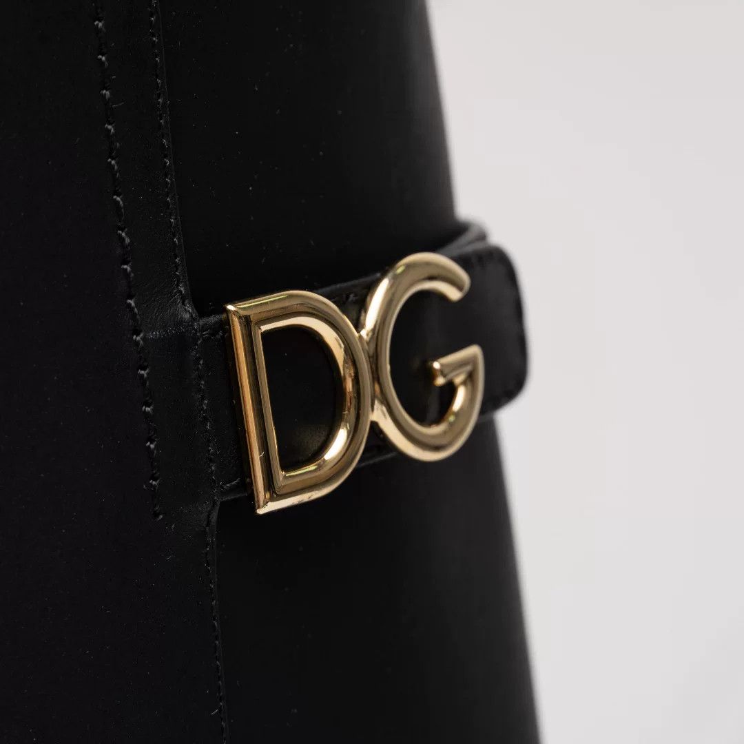Dolce & Gabbana Dolce&Gabbana Women's Metal Logo Knee-High Boots Size US 6 / IT 36 - 5 Thumbnail