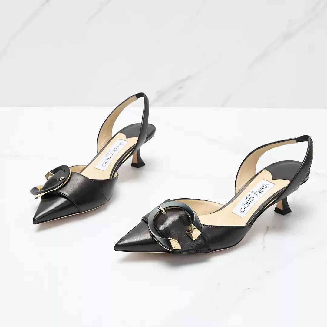 Jimmy Choo Jimmy Choo Moni 50 Pointed Toe Kitten Heel Size US 6 / IT 36 - 2 Thumbnail