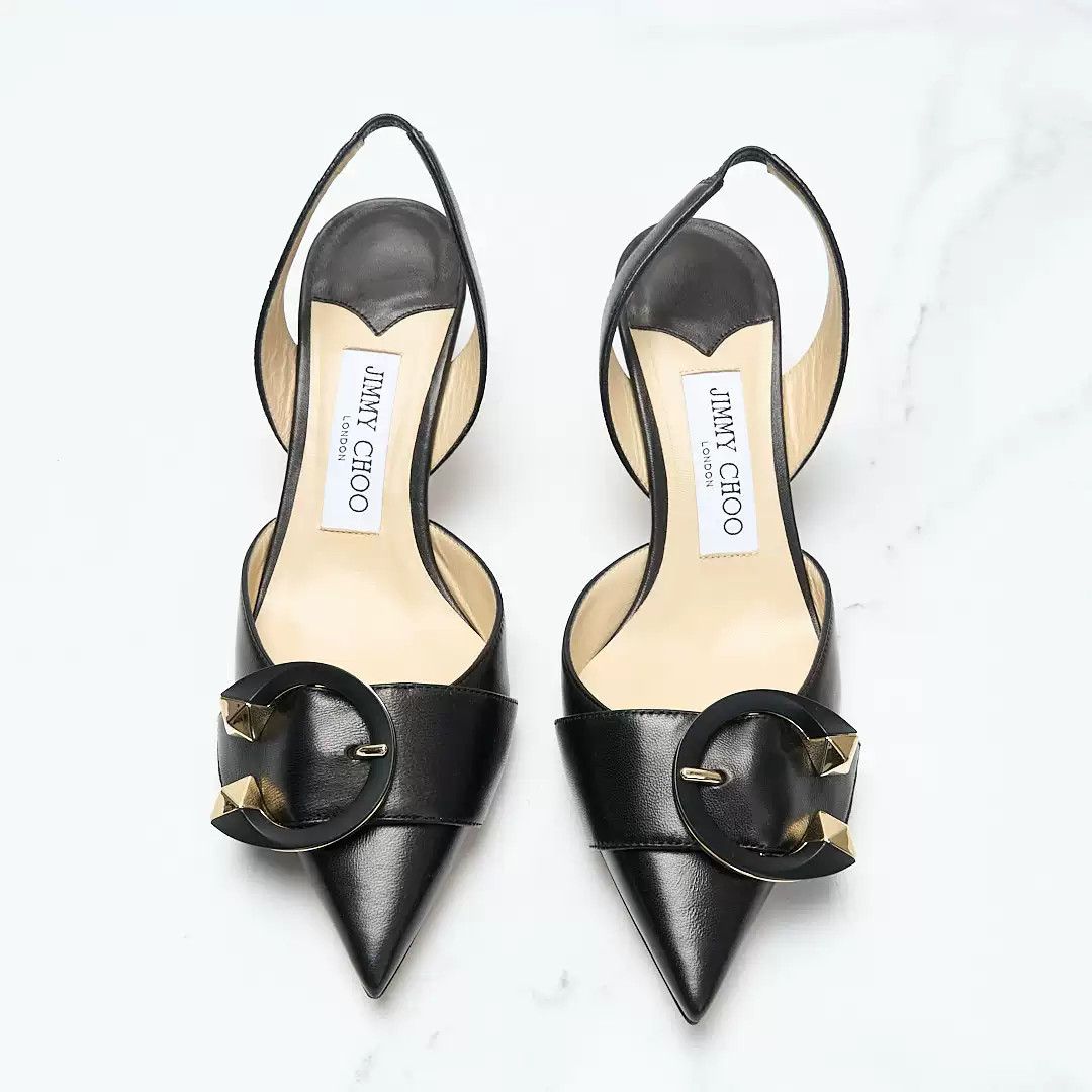 Jimmy Choo Jimmy Choo Moni 50 Pointed Toe Kitten Heel Size US 6 / IT 36 - 3 Thumbnail