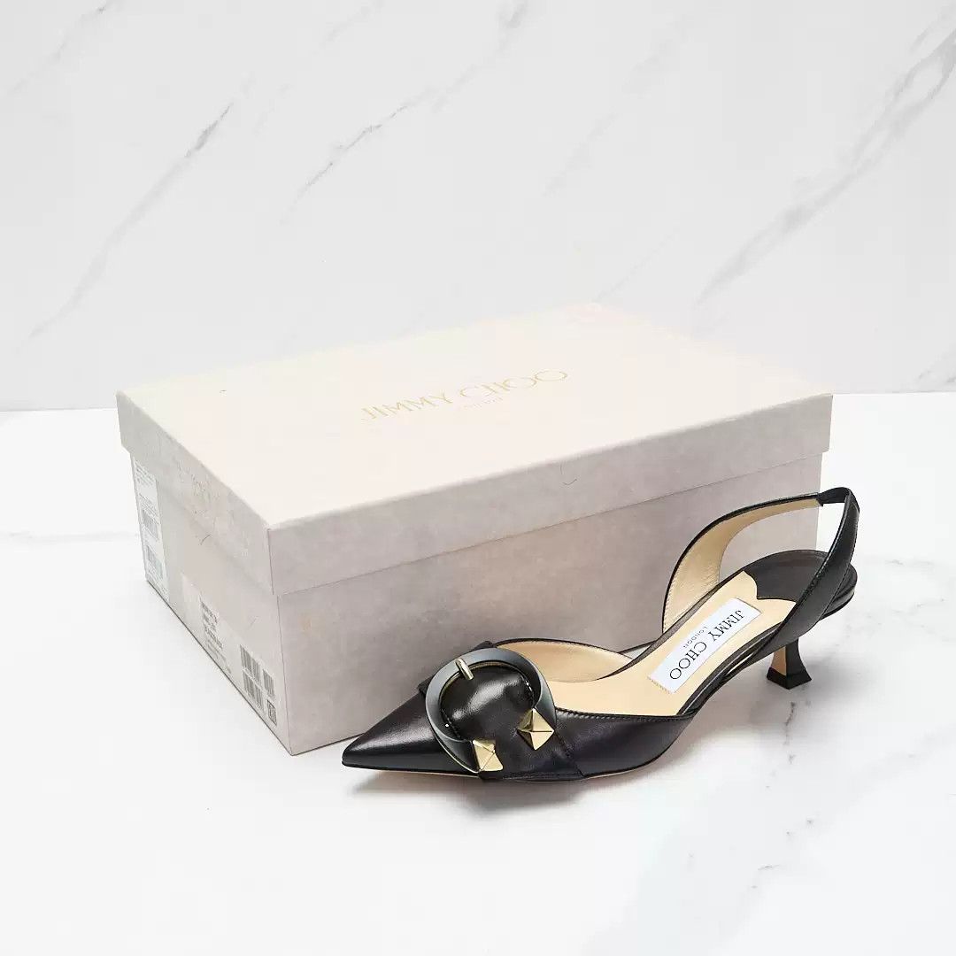 Jimmy Choo Jimmy Choo Moni 50 Pointed Toe Kitten Heel Size US 6 / IT 36 - 7 Thumbnail