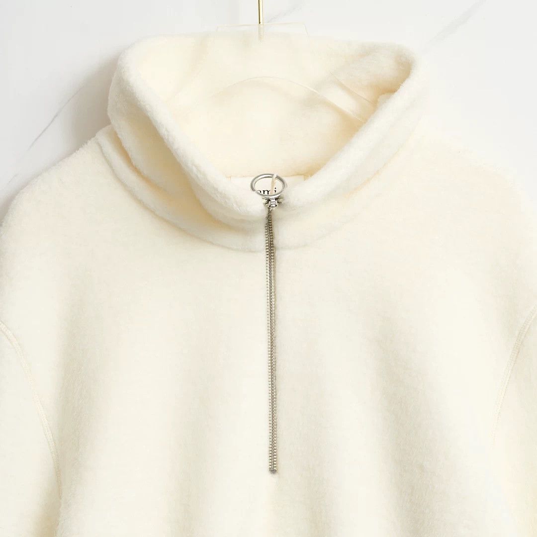 AMI Ami Paris Zip Fleece Top Size M / US 6-8 / IT 42-44 - 2 Thumbnail