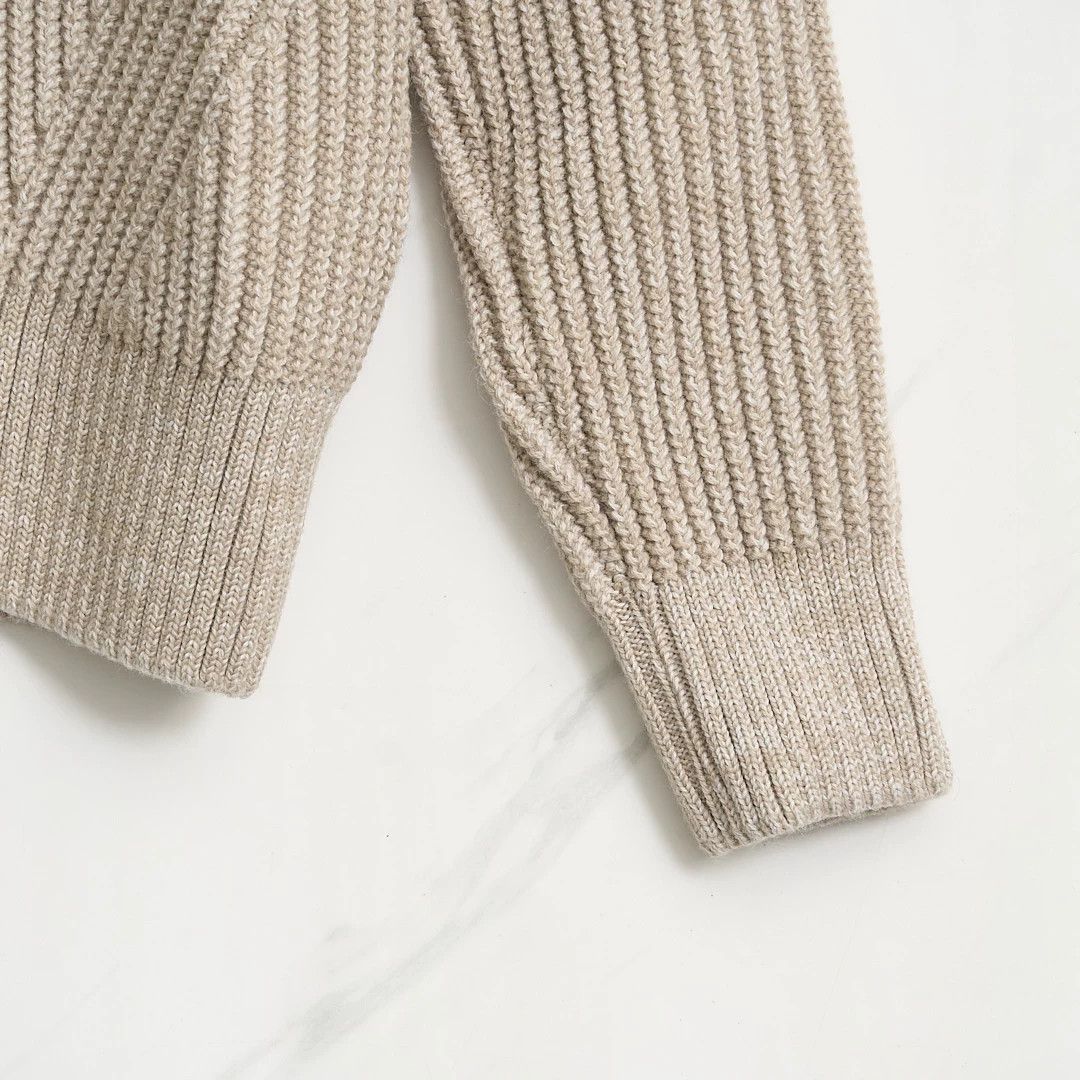 AMI Ami Paris Women's Solid Zip Collar Wool Sweater Size M / US 6-8 / IT 42-44 - 3 Thumbnail