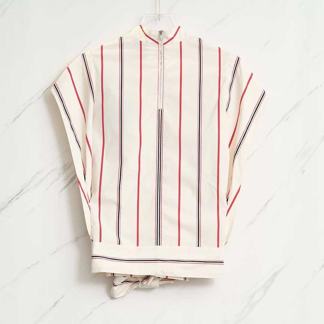 3.1 Phillip Lim 3.1 Phillip Lim Women's Striped Pleated Shirt Size M / US 6-8 / IT 42-44 - 3 Thumbnail
