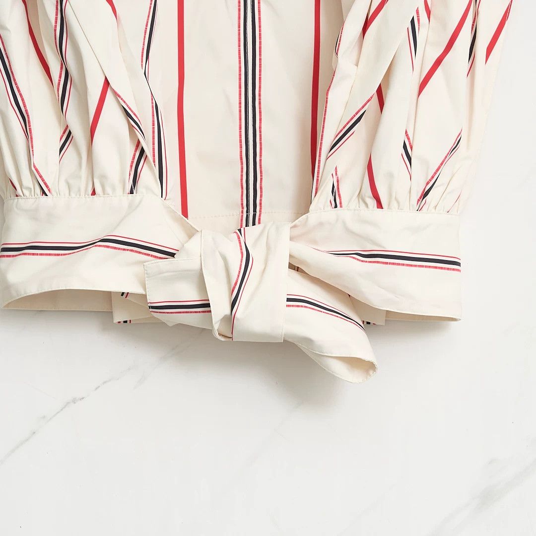 3.1 Phillip Lim 3.1 Phillip Lim Women's Striped Pleated Shirt Size M / US 6-8 / IT 42-44 - 2 Thumbnail