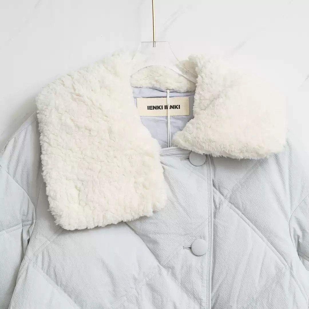 IENKI IENKI IENKI IENKI Women's Lamb Fur Down Jacket Size M / US 6-8 / IT 42-44 - 2 Thumbnail